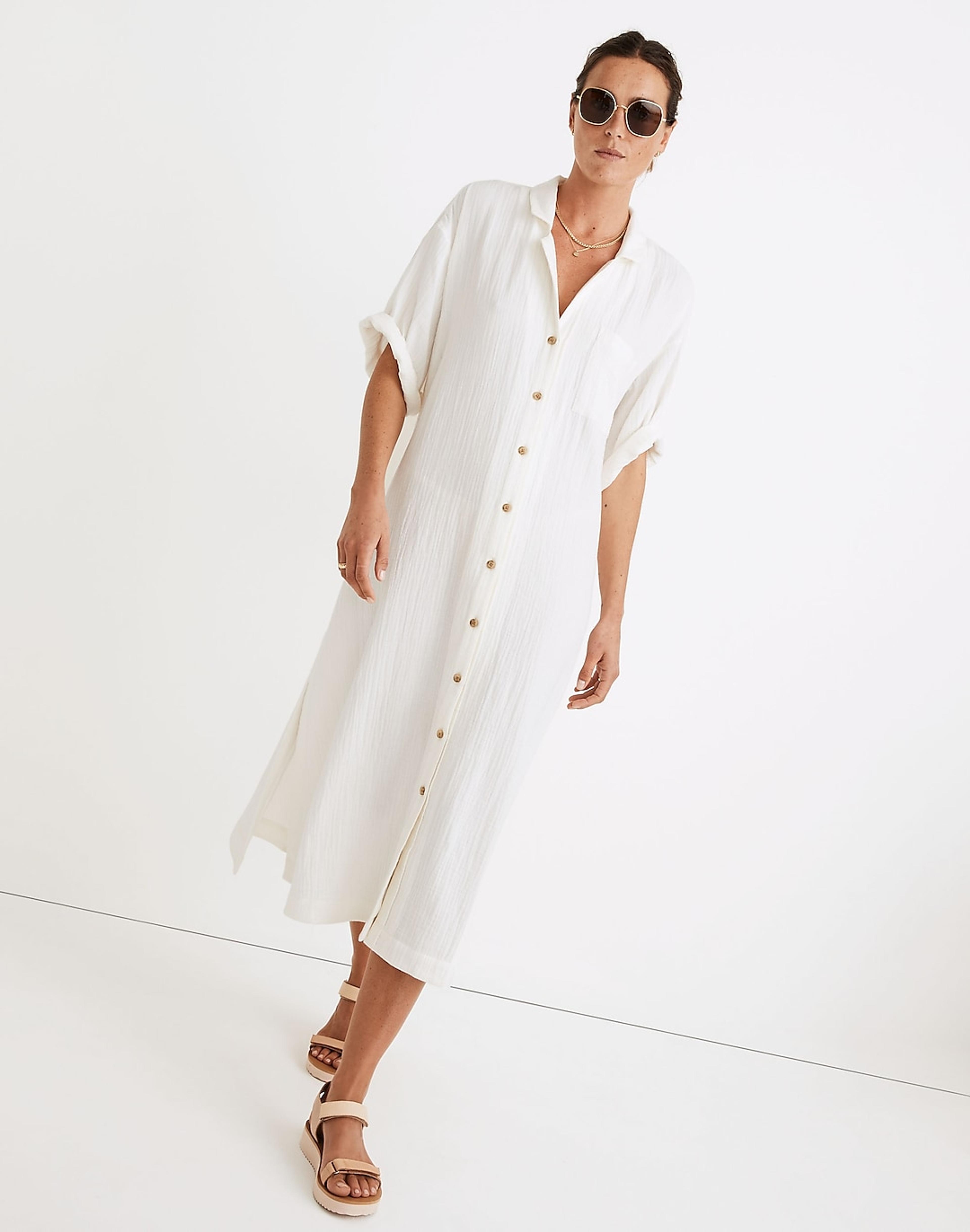 Lightestspun Cover-Up Maxi Shirtdress