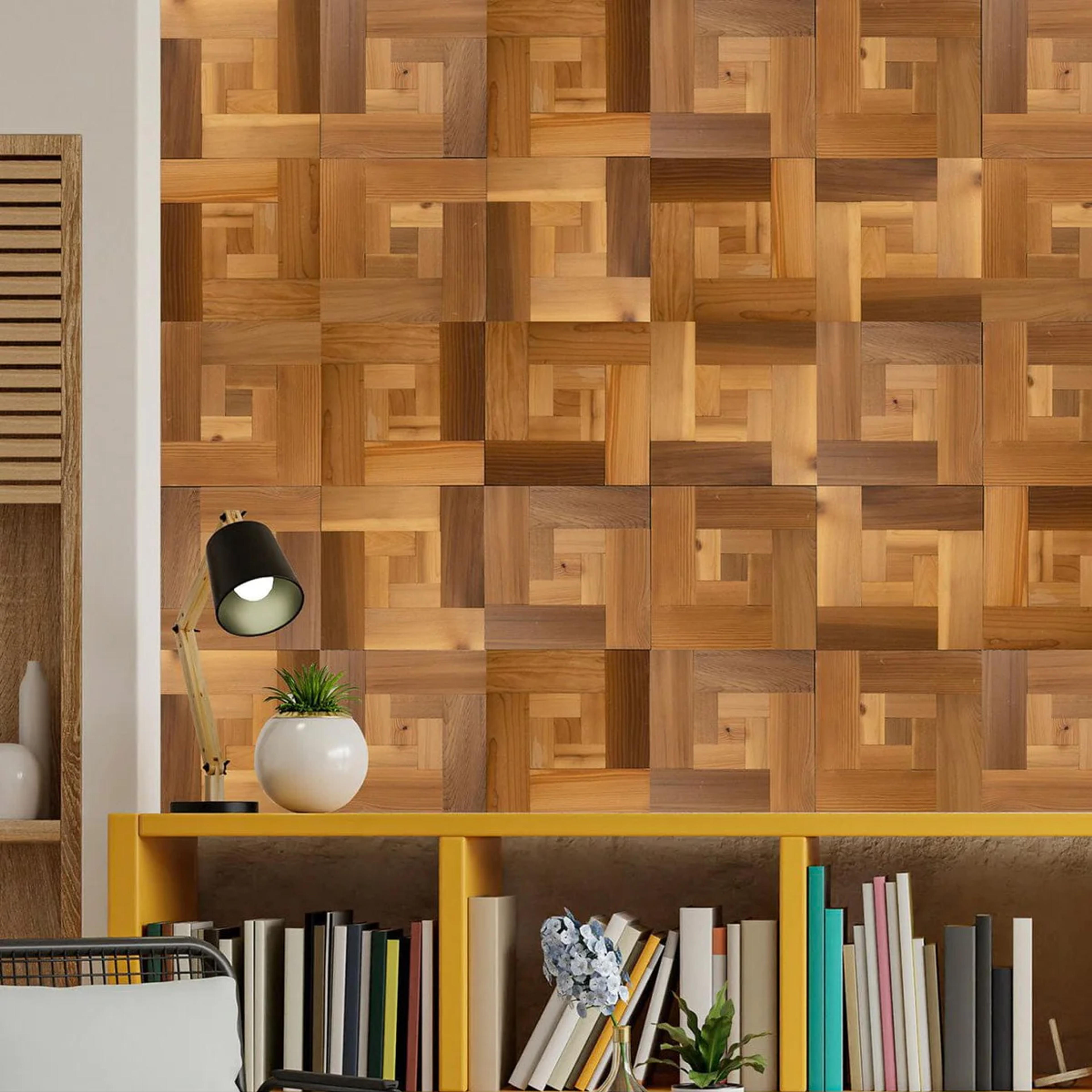 Milano Natural Wood Mosaic Tiles