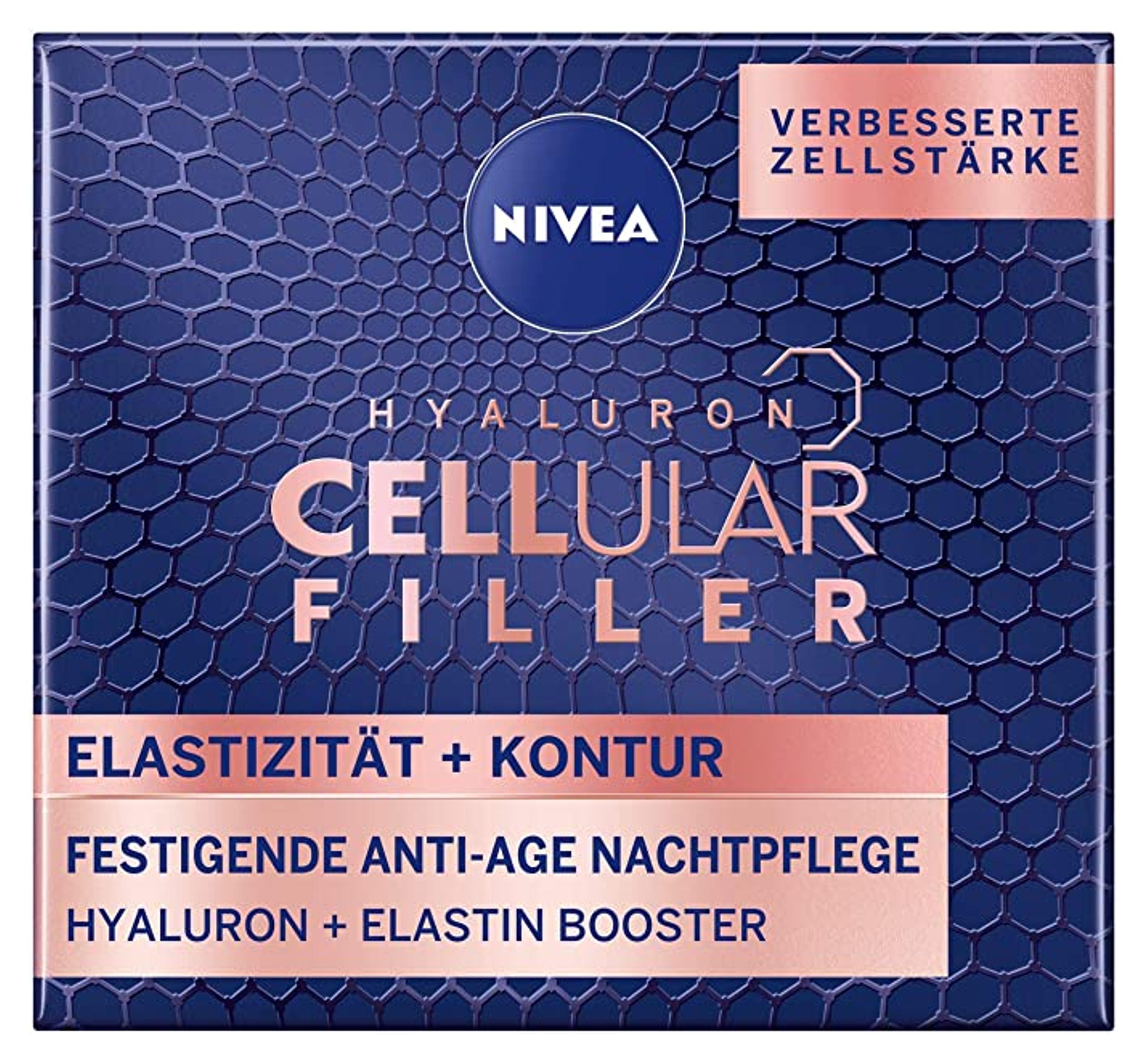 Amazon.com: Nivea Hyaluron Cellular + Elasticity and Contour Night Cream Anti-Wrinkle Night Cream Reduces Wrinkles, Firming Face Cream for Elastic & Strengthened Skin : Beauty & Personal Care