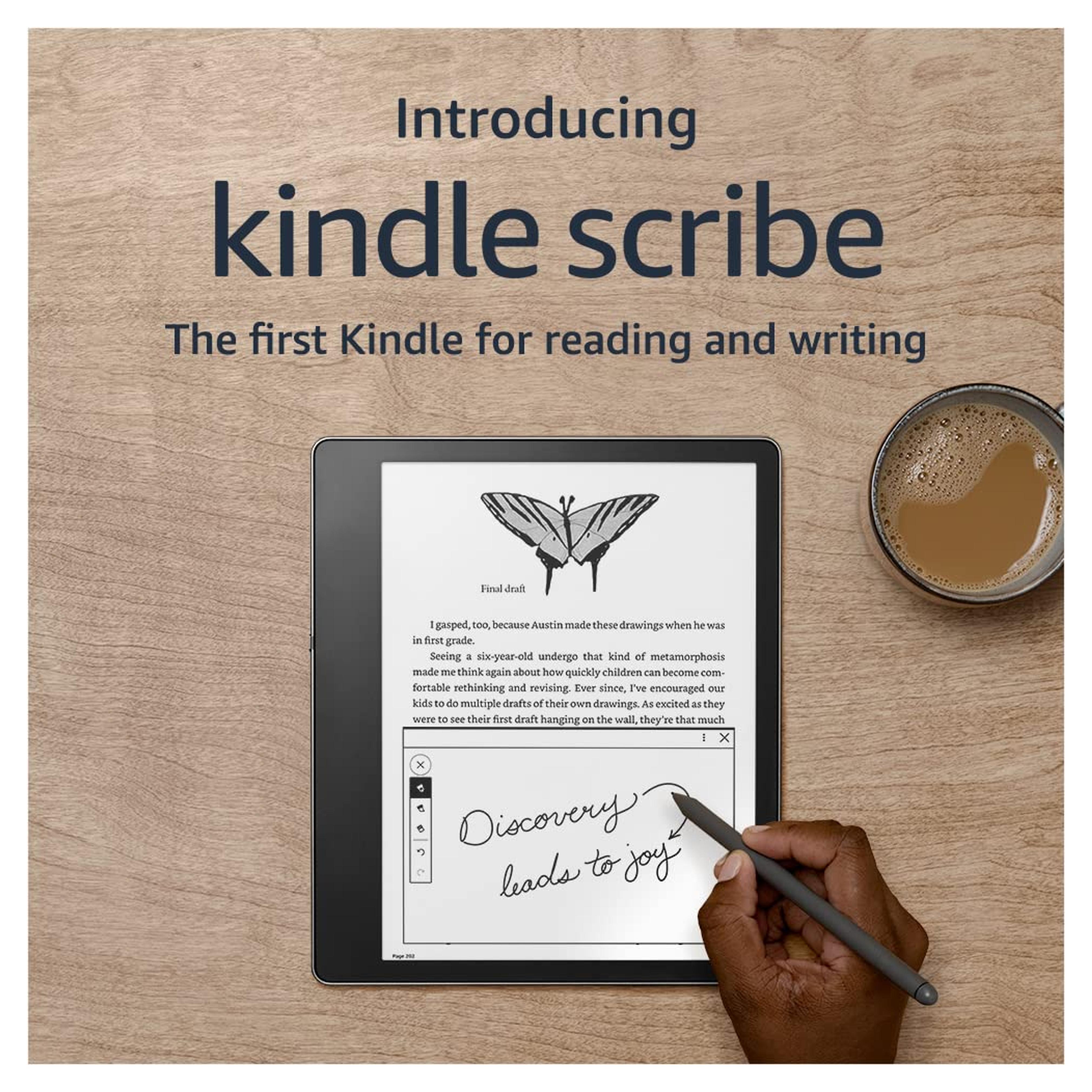 Amazon Official: Introducing Kindle Scribe (16 GB), the first Kindle for reading and writing, with a 10.2” 300 ppi Paperwhite display, includes Basic Pen