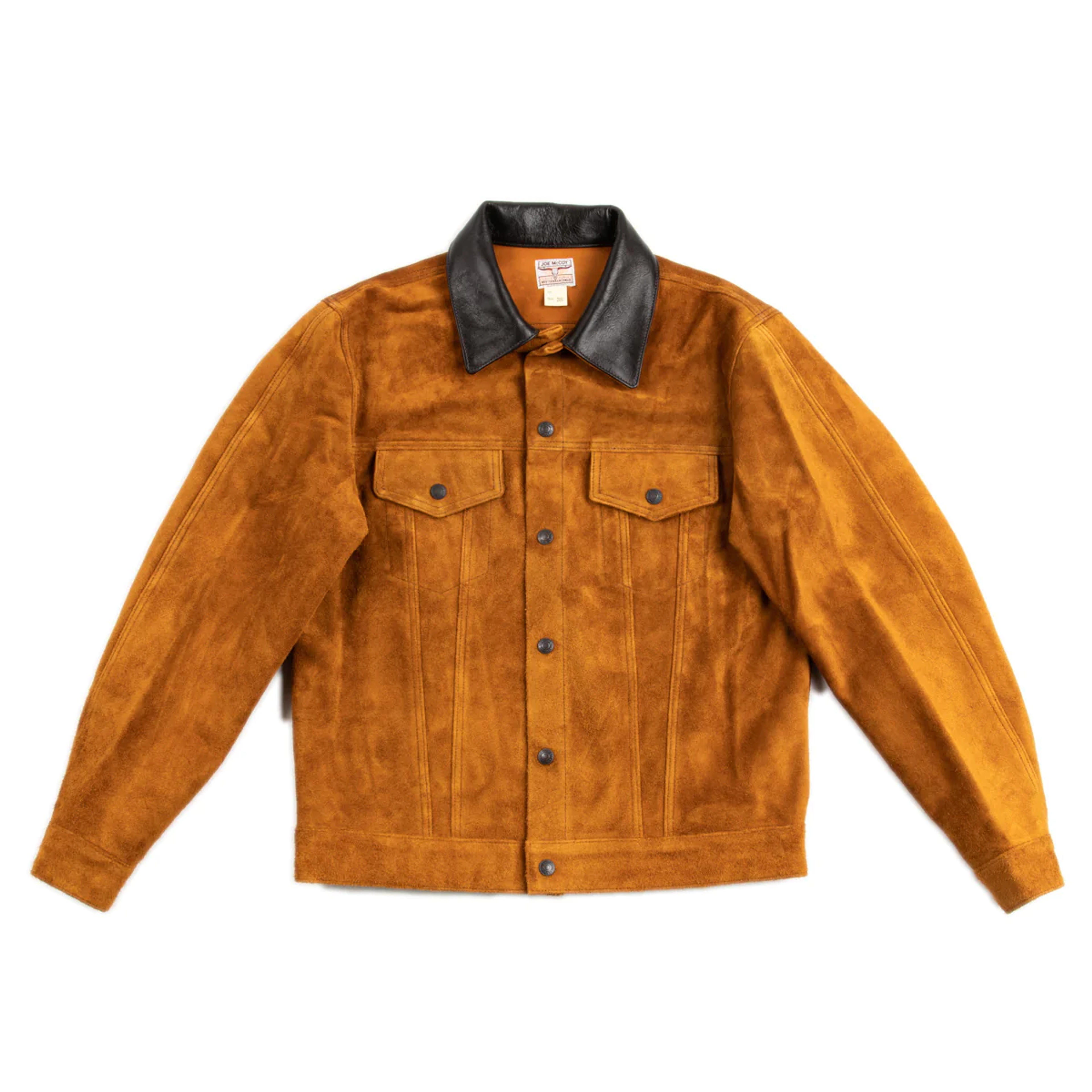 Rough Out Leather Western Jacket - Raw Sienna