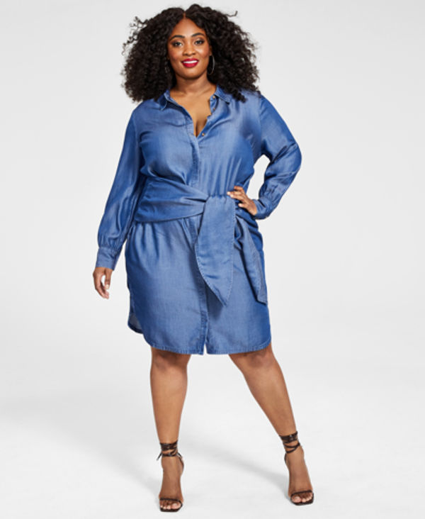 Nina Parker Trendy Plus Size Crossover Bodysuit - Macy's