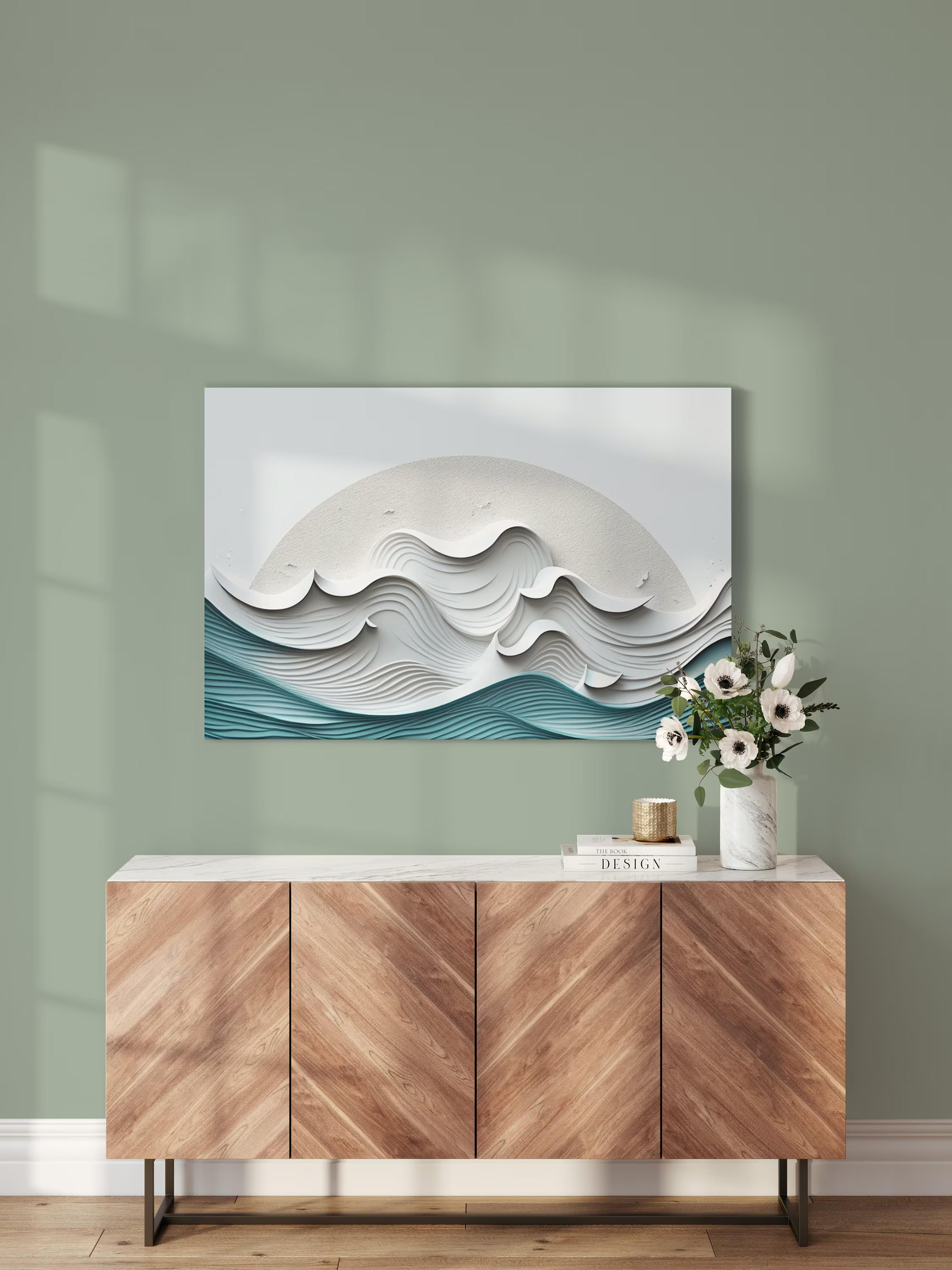 Ocean Waves Wall Art Minimalistic Decor for Home Decor - Etsy