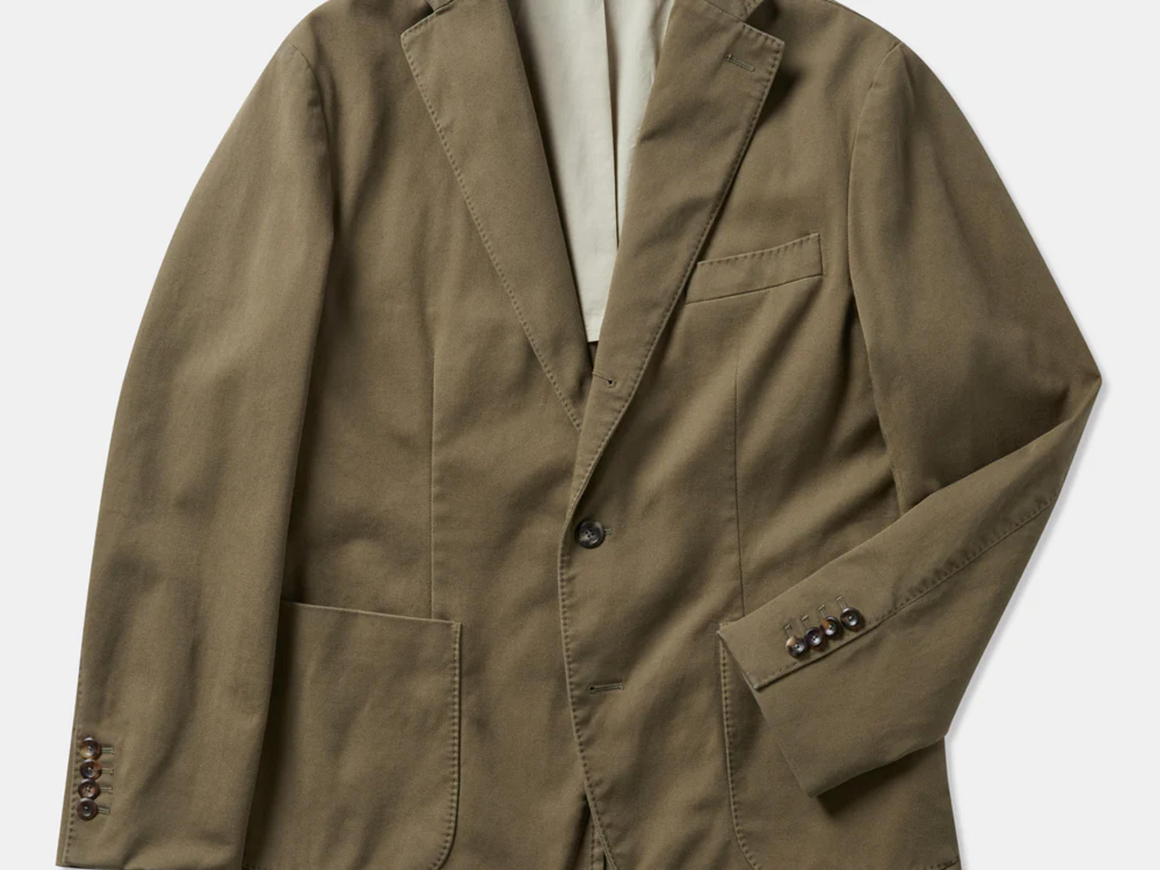 Men’s green deconstructed blazer, made in Italy