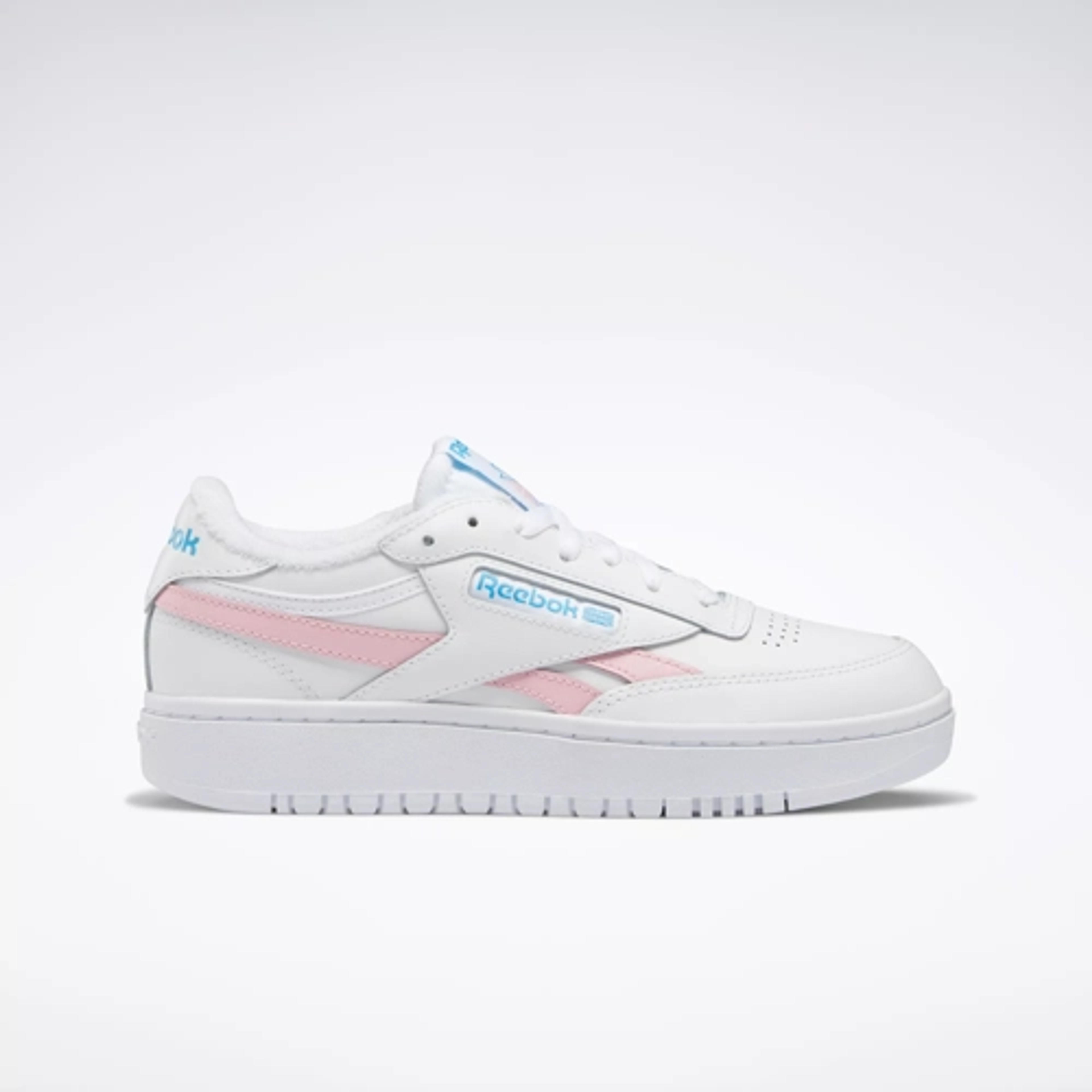 Club C Double Revenge Women's Shoes - Ftwr White / Pink Glow / Radiant Aqua | Reebok