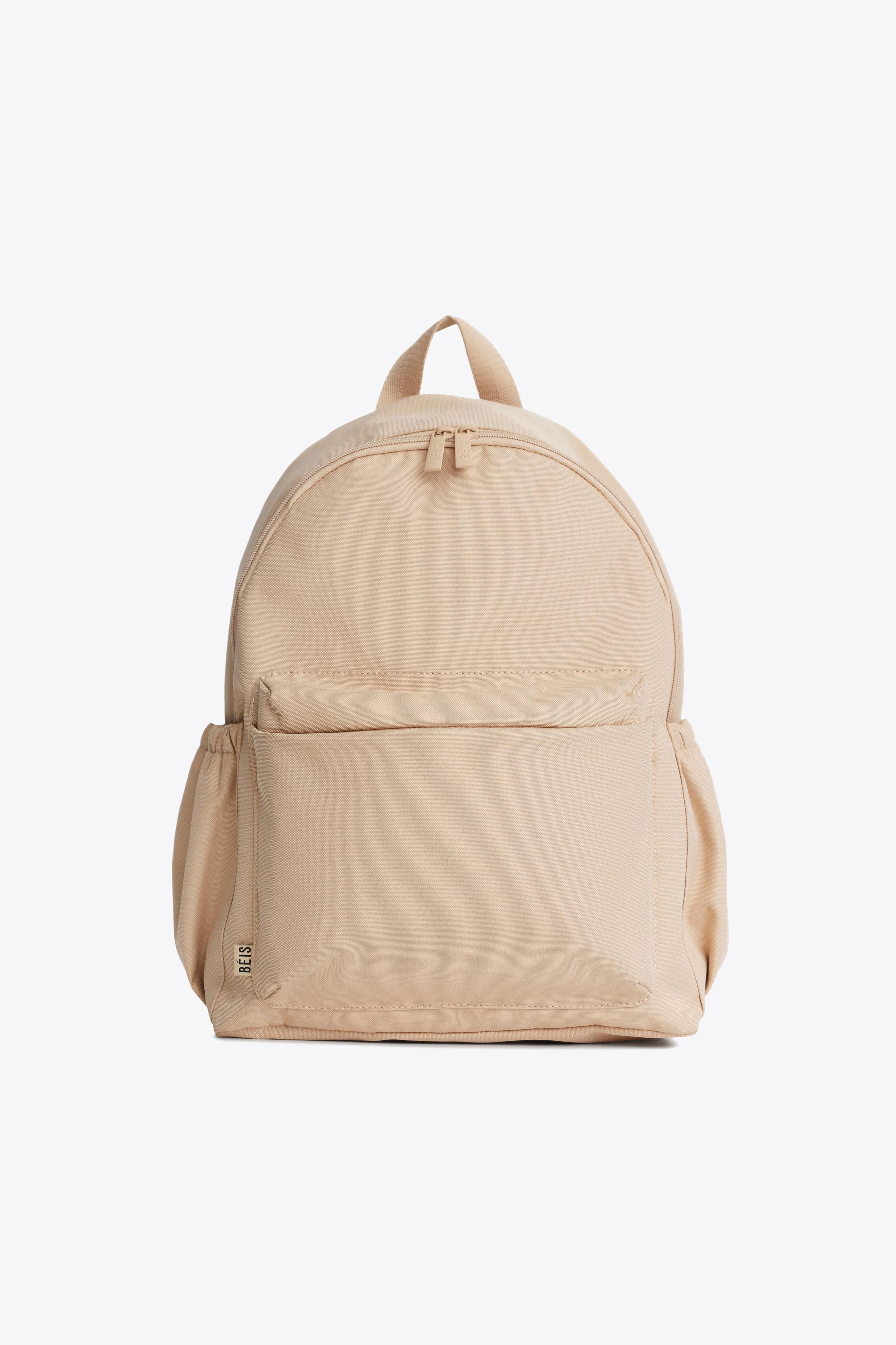 Béis 'The BEISICS Backpack' in Beige - Backpack For Work & Travel With Laptop Sleeve in Beige