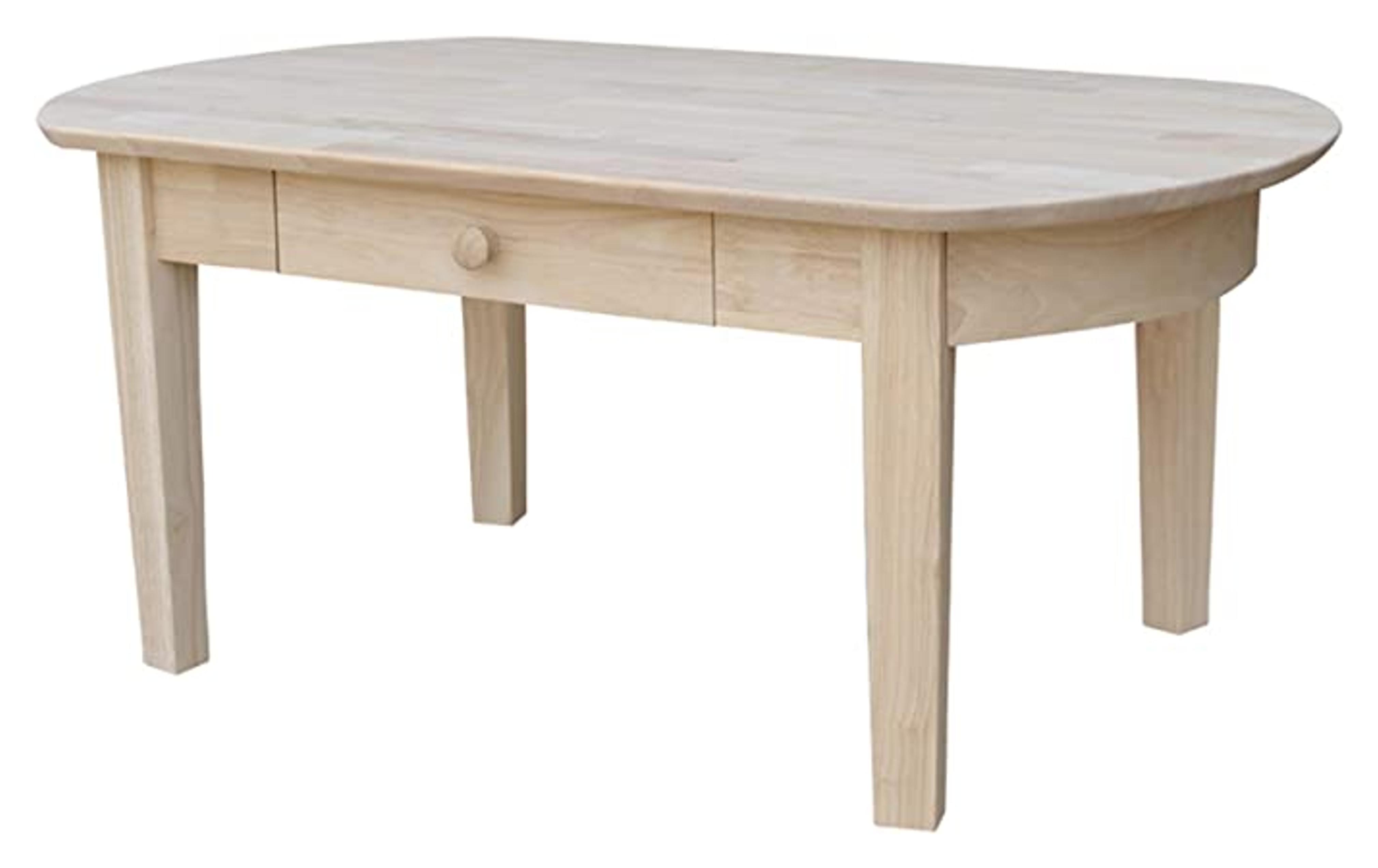Amazon.com: International Concepts Phillips Oval Coffee Table, Unfinished : Home & Kitchen