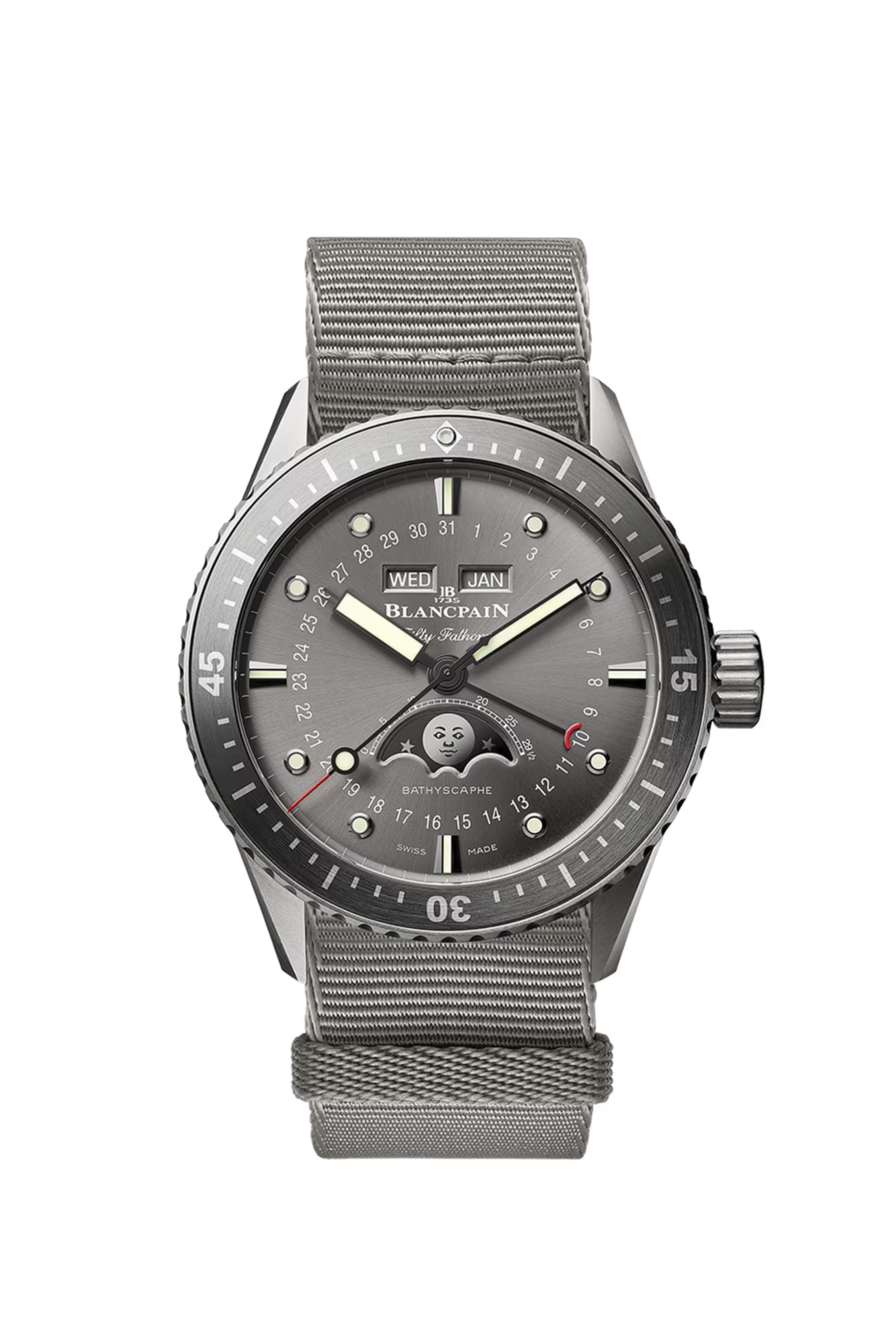 Bathyscaphe Quantième Complet Phases de Lune - 5054 1210 NAGA | Blancpain