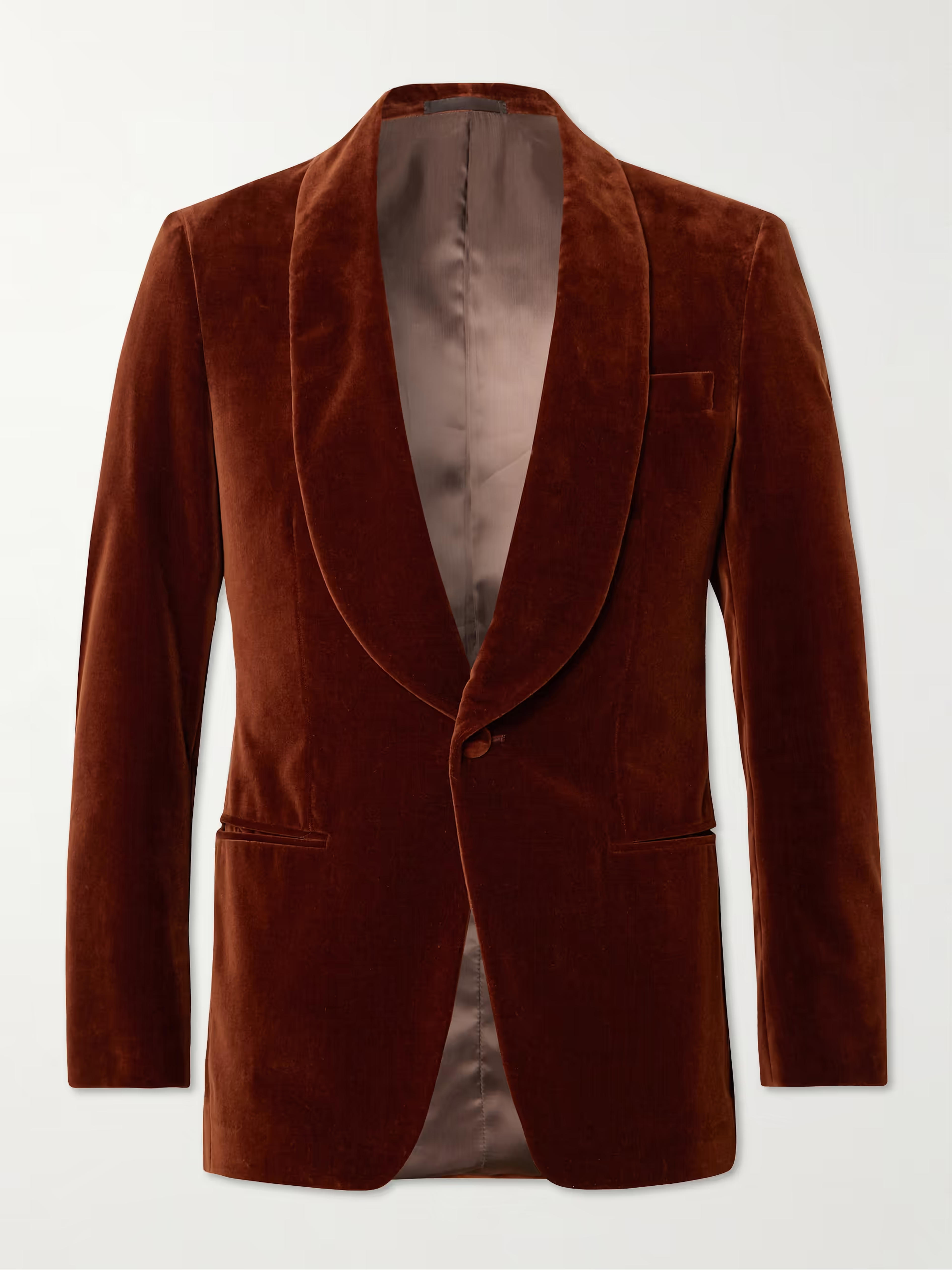 KINGSMAN Slim-Fit Shawl-Collar Cotton-Velvet Tuxedo Jacket | MR PORTER