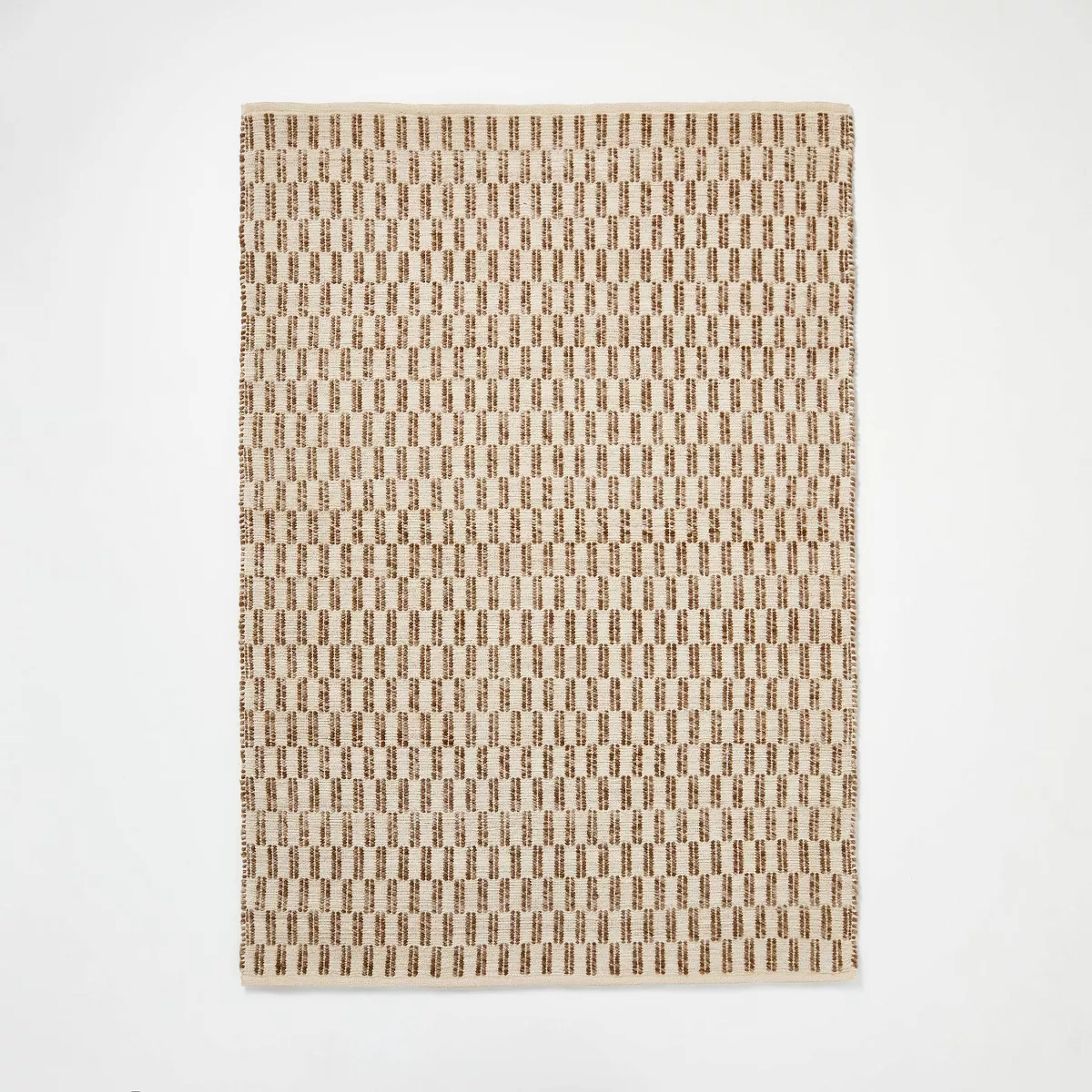 Checkered Stripe Rug Brown - Threshold™ Designed With Studio Mcgee : Target
