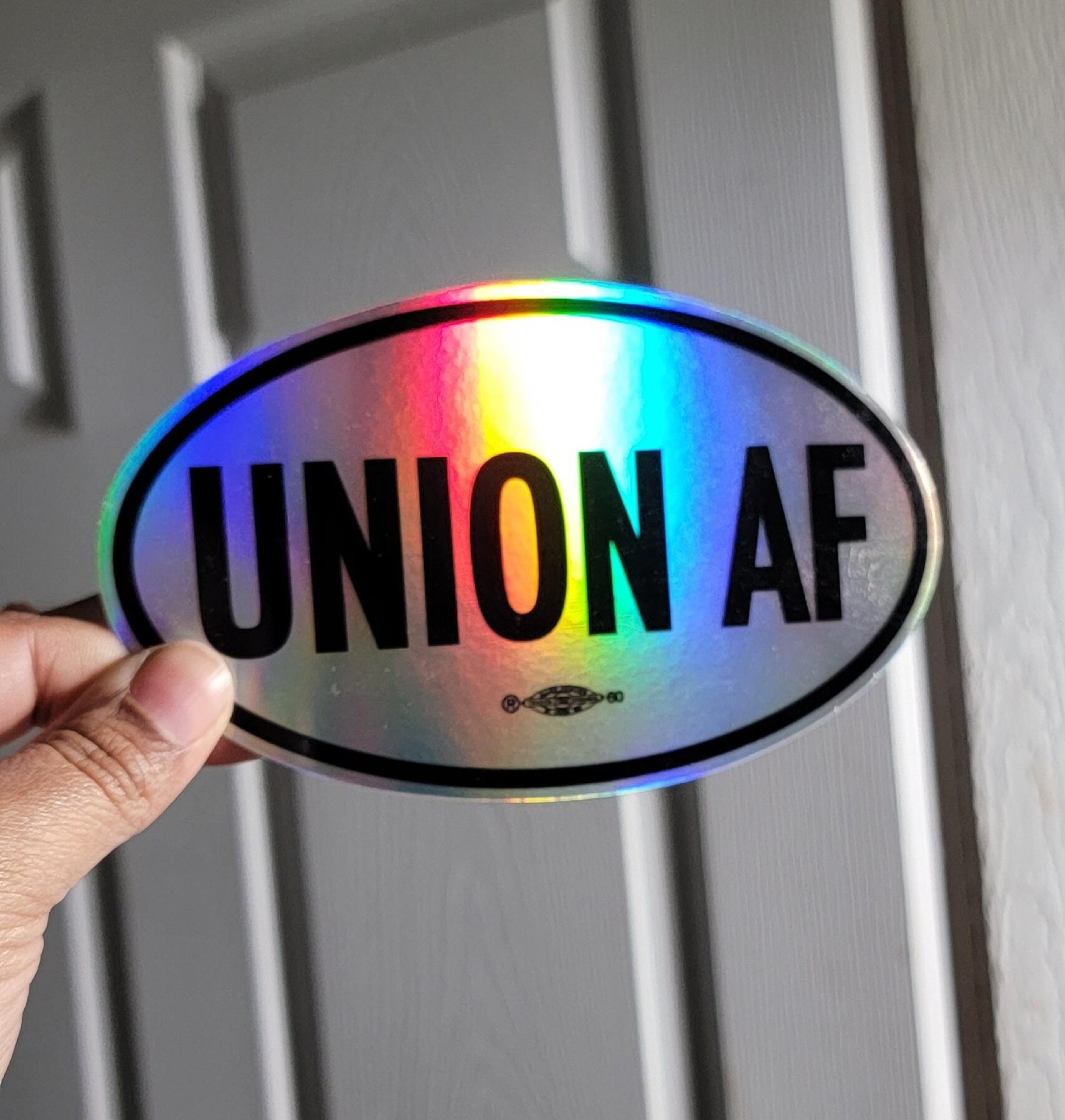 Holographic Union AF car decal/laptop sticker/water bottle sticker — Union Swag