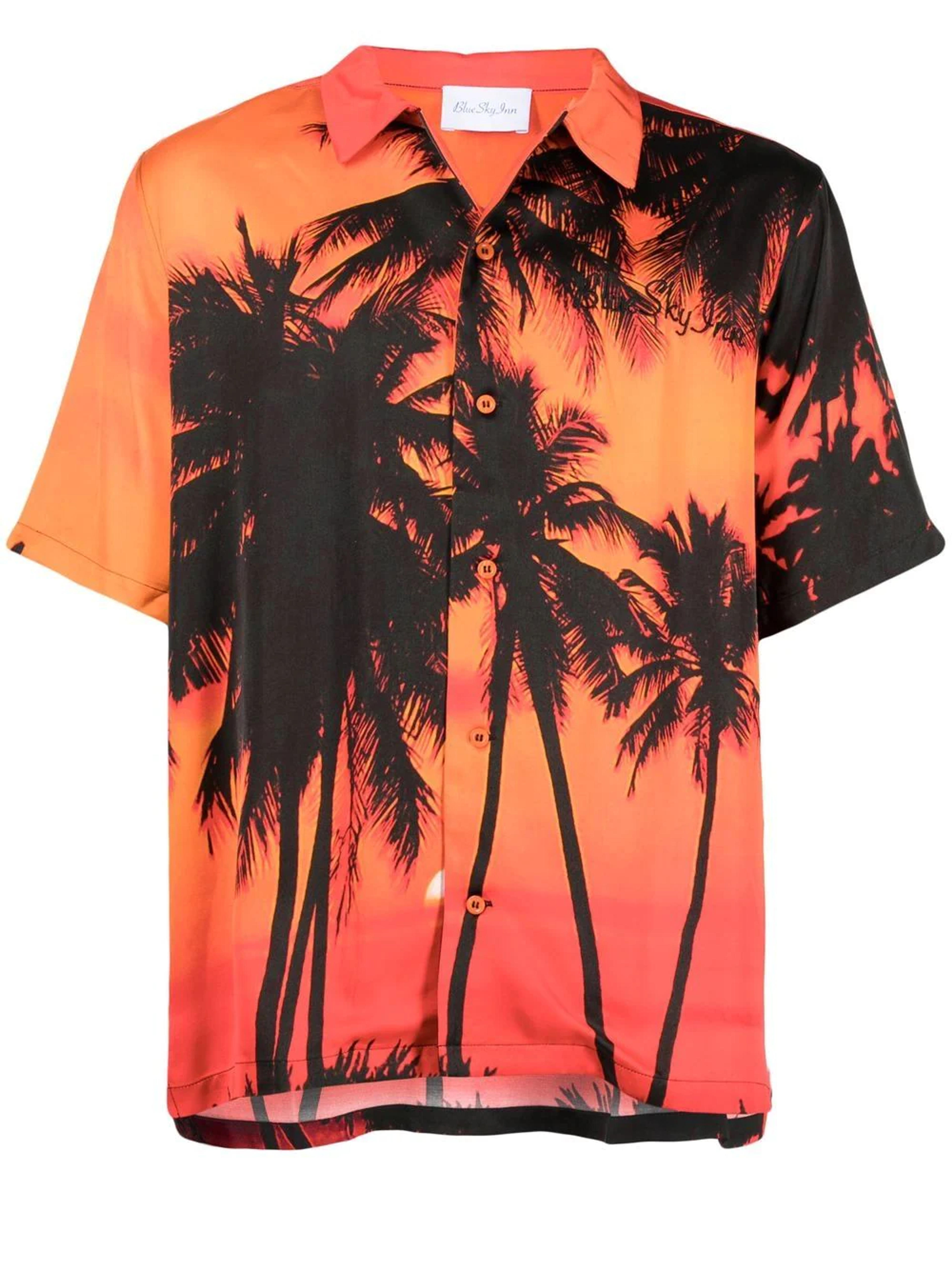 BLUE SKY INN sunset-print Short Sleeve Shirt - Farfetch