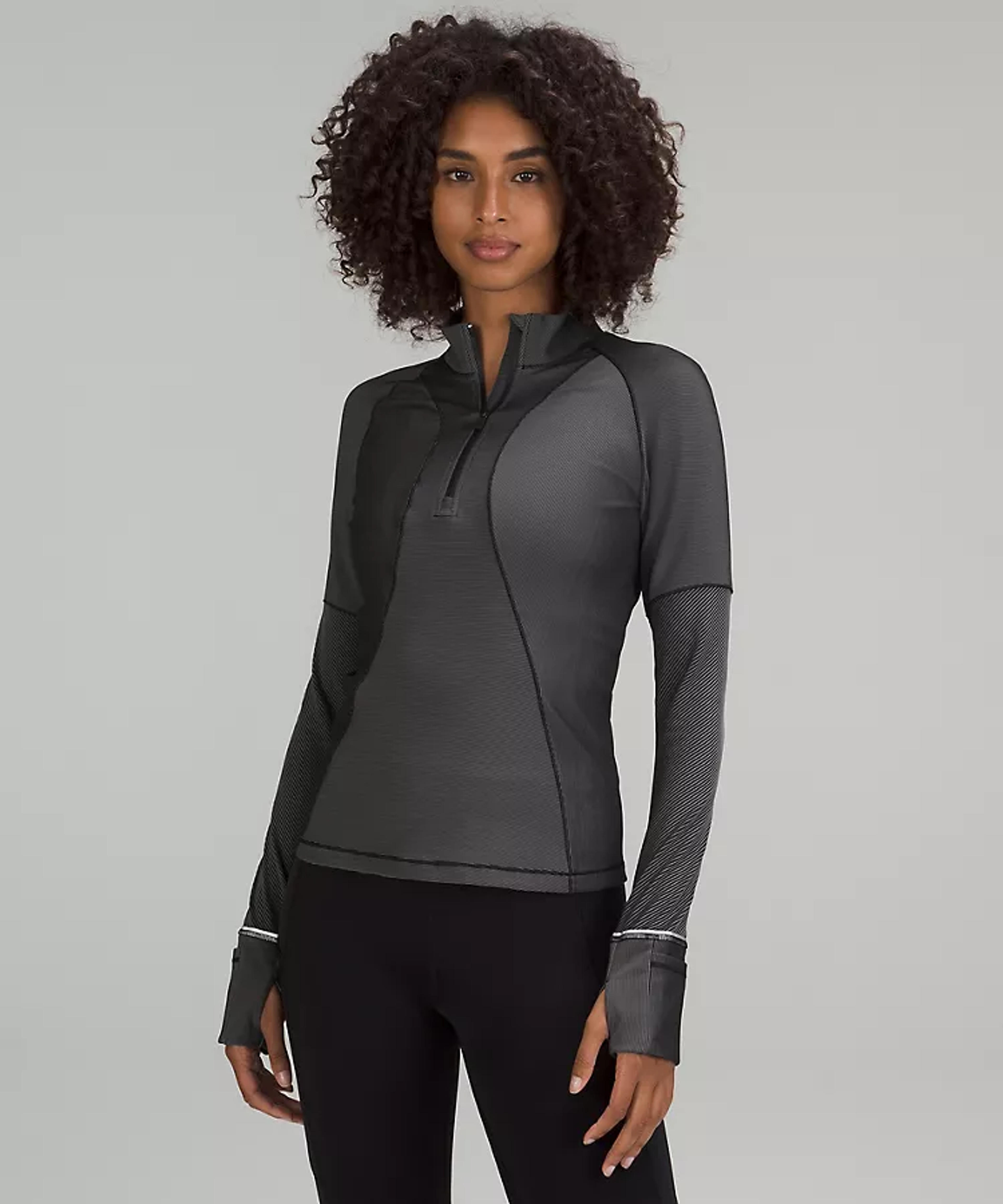 Two-Tone Ribbed Running Half Zip | Women's Long Sleeve Shirts | lululemon