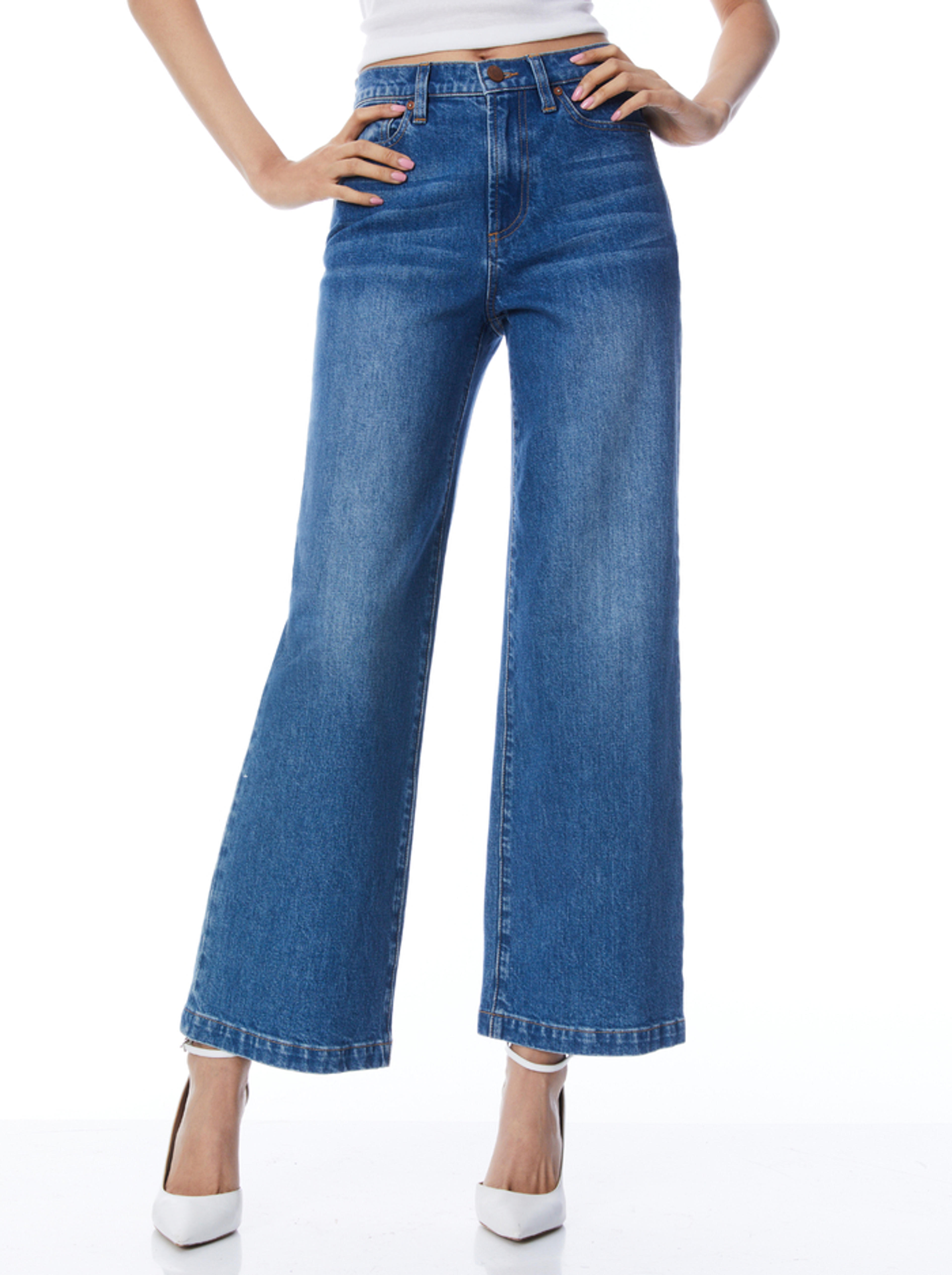 Amazing High Rise Boyfriend Jean In True Blues Dark | Alice And Olivia