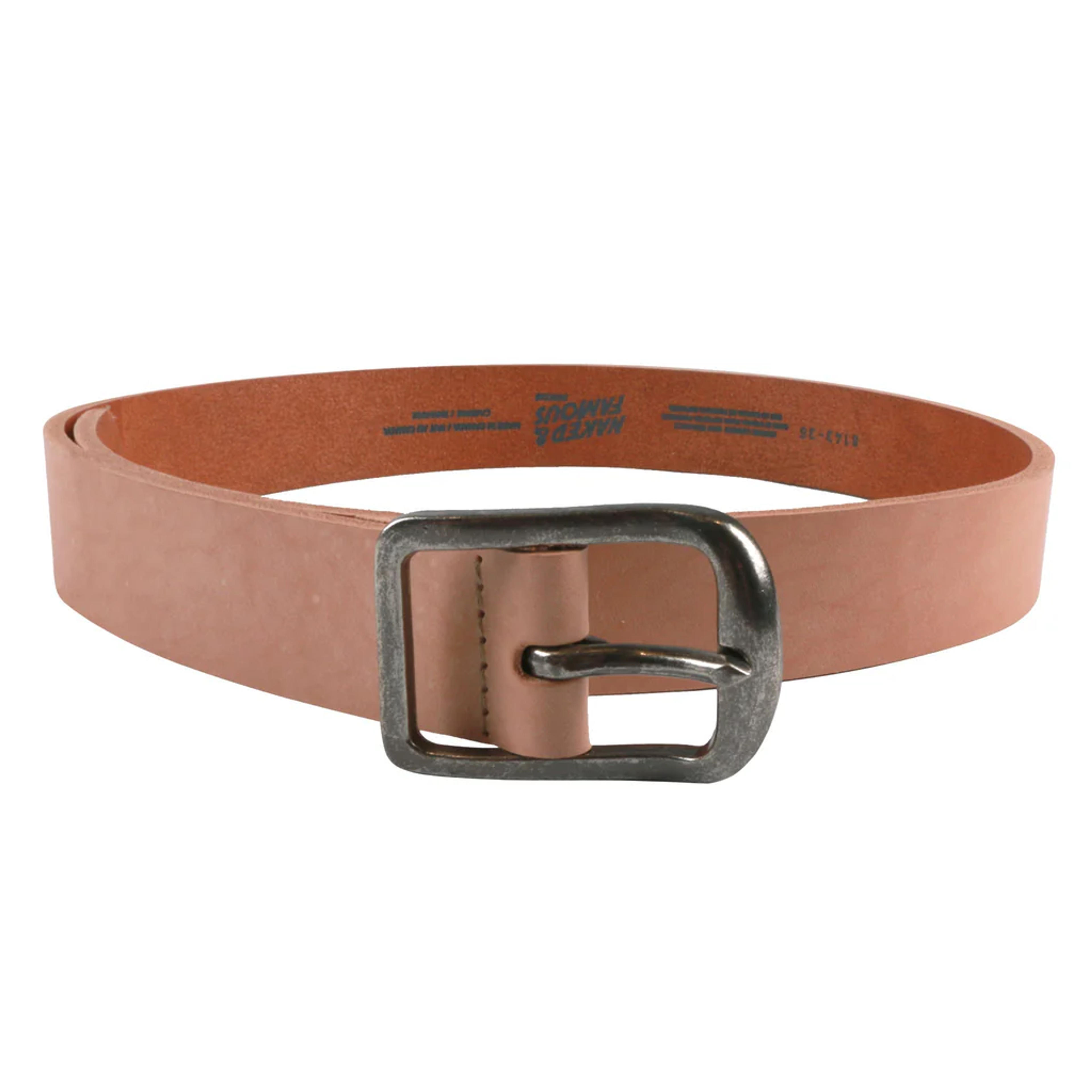Thick Belt - 7mm Bovine Leather - Natural Tan