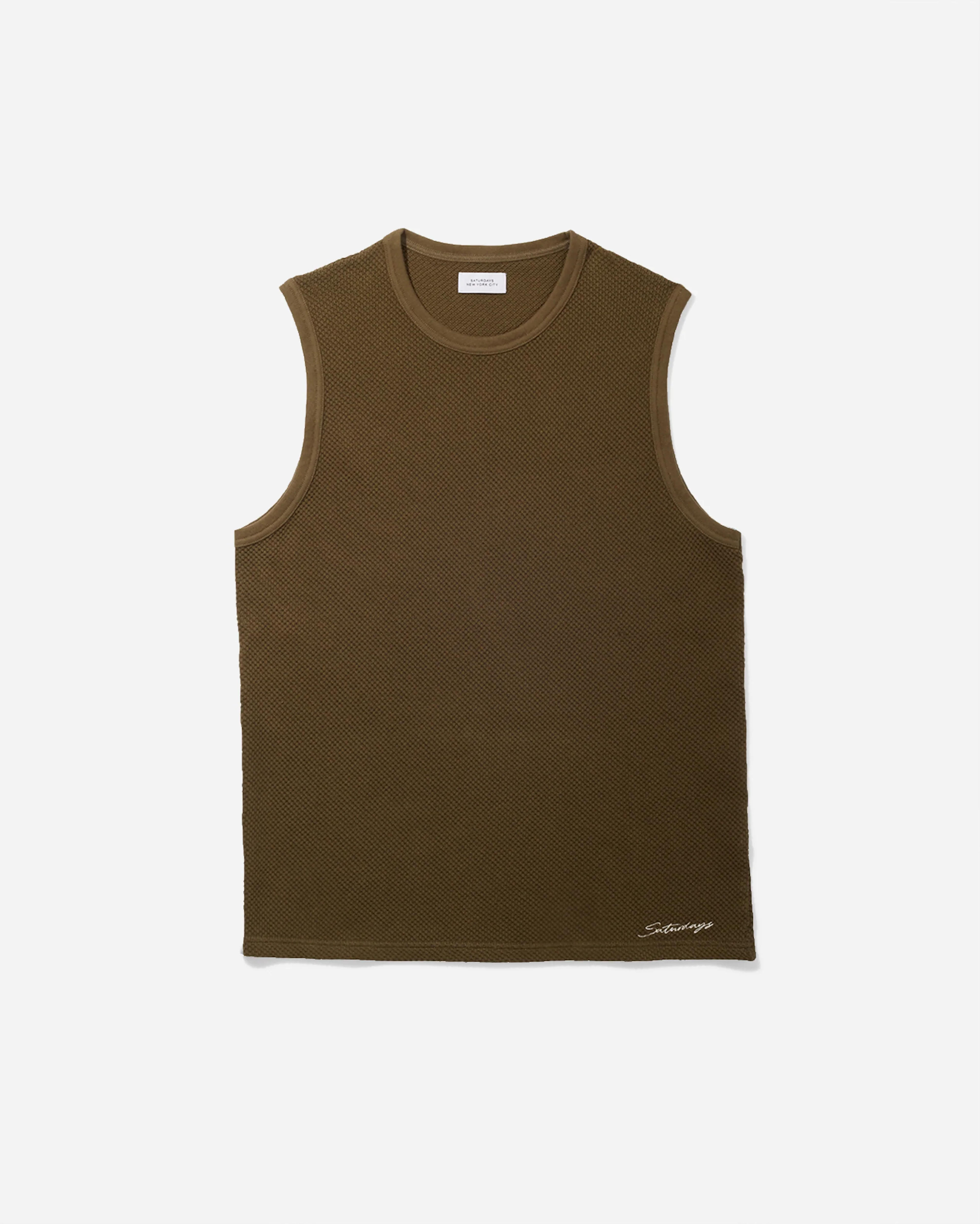 Makoa Cotton Mesh Tank - Army Green / XL