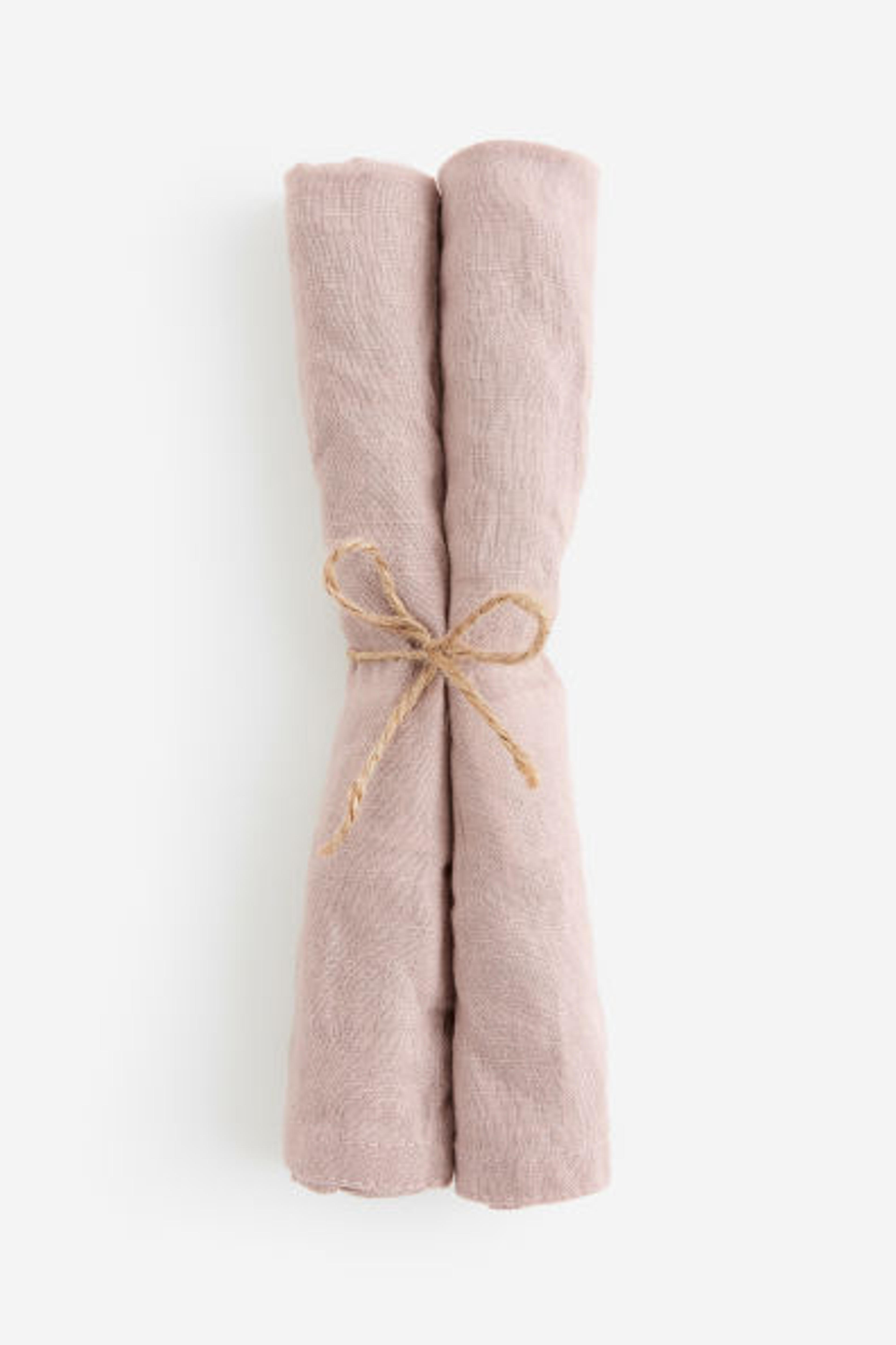 2-pack Linen Napkins - Light pink-beige - Home All | H&M US