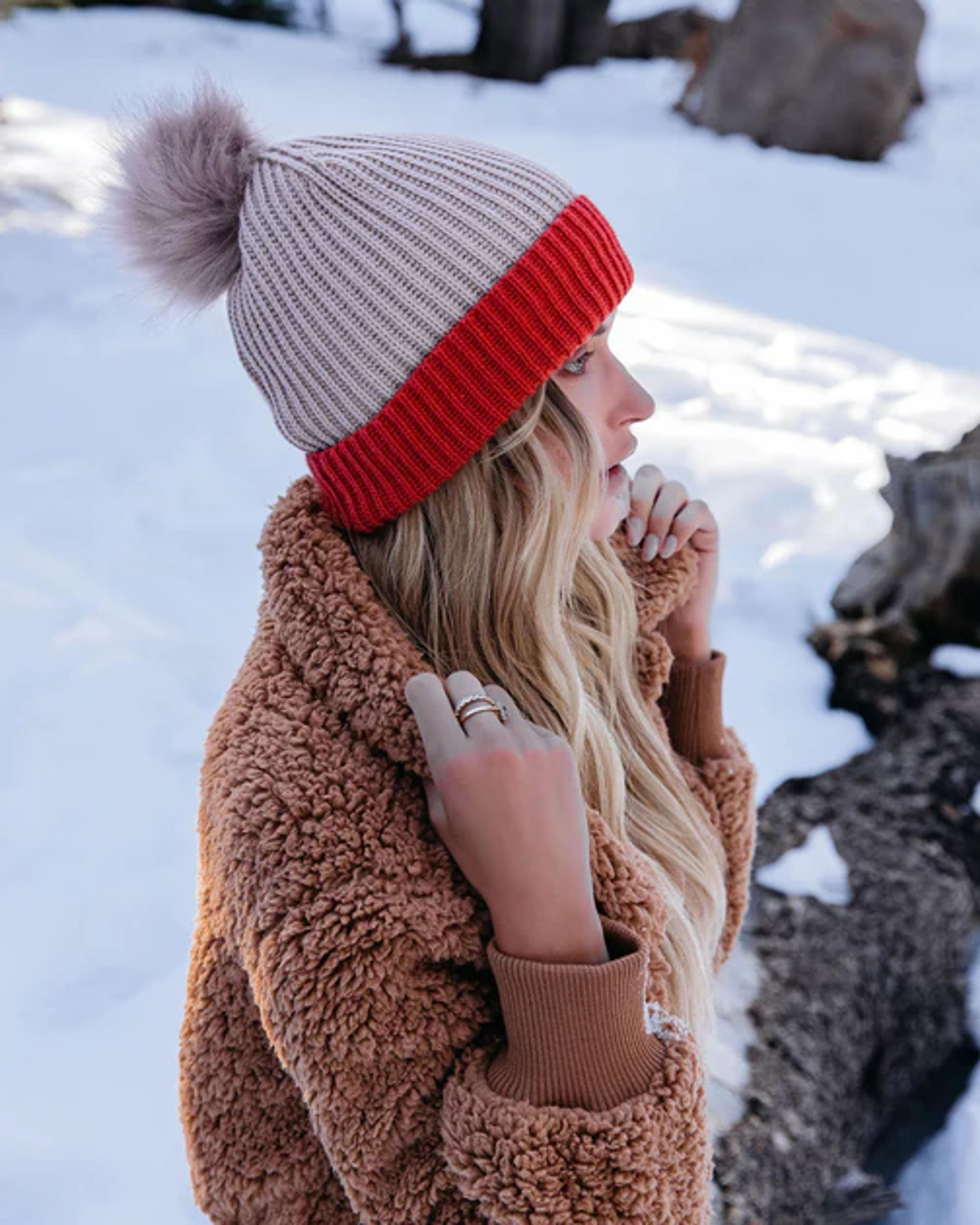 Buddy Pom Beanie - Muted Blush - FINAL SALE – VICI