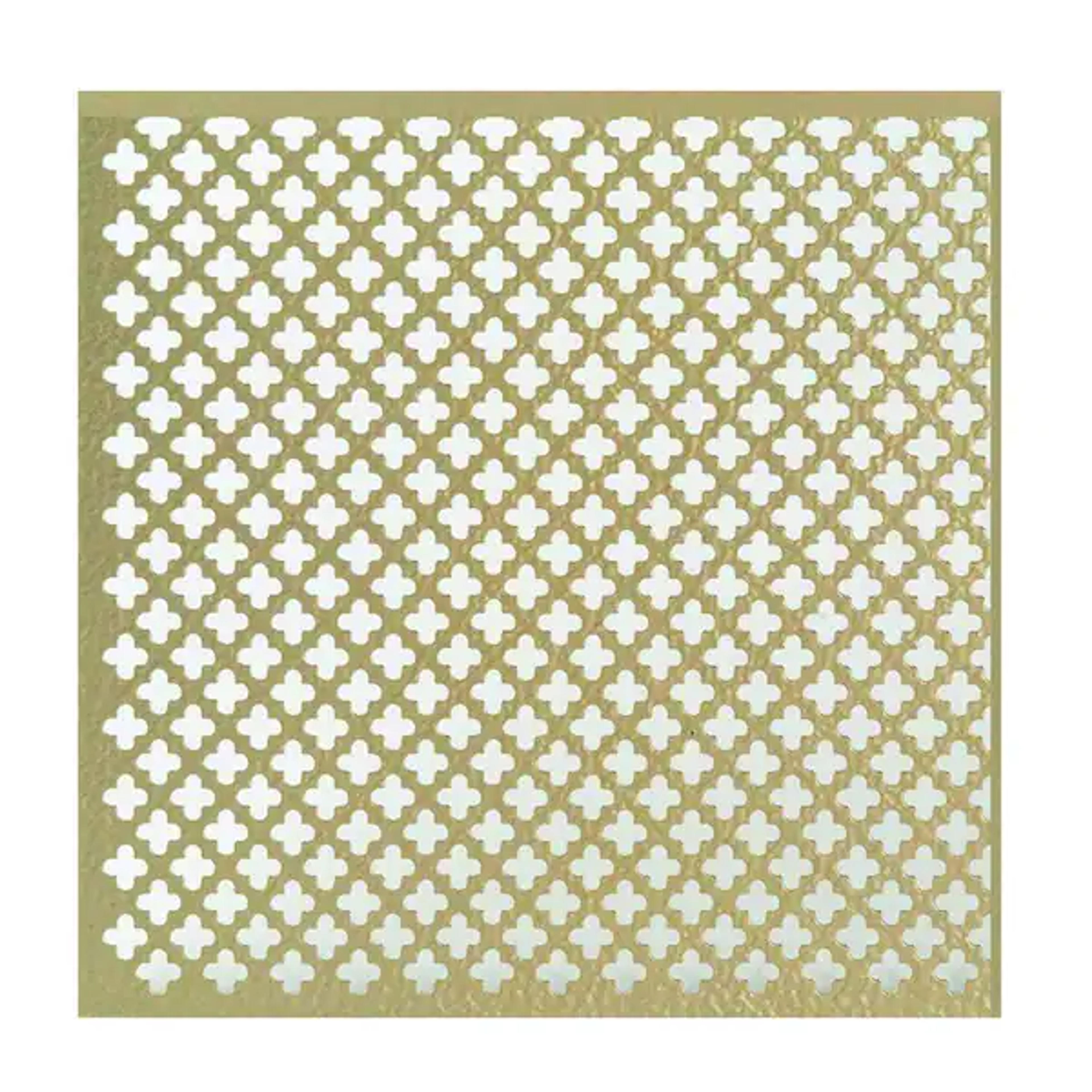 M-D Building Products 36 in. x 36 in. Cloverleaf Aluminum Sheet in Brass 57240 - The Home Depot