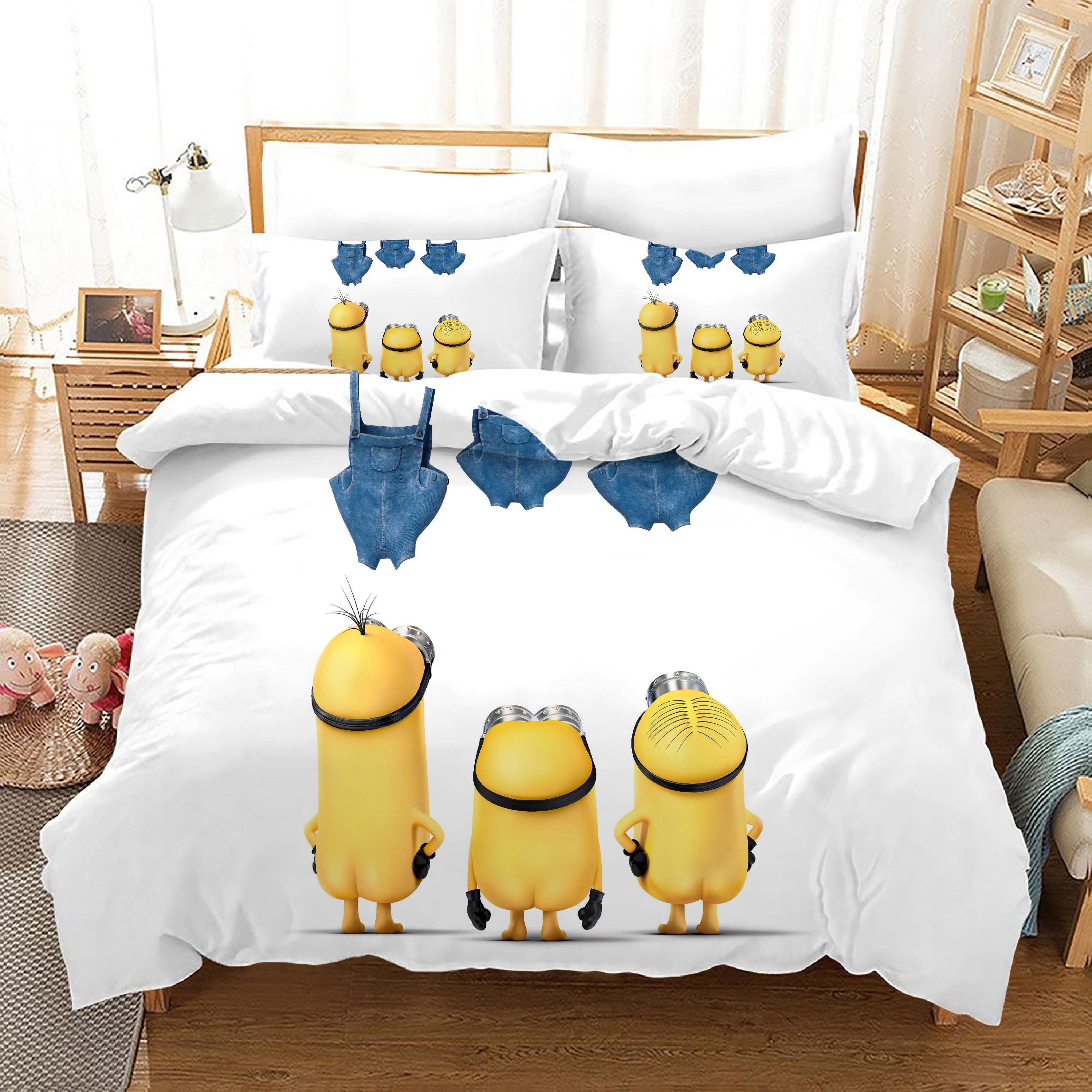 Despicable Me Minions #32 Duvet Cover Quilt Cover Pillowcase Bedding Set Bed Linen Home Decor