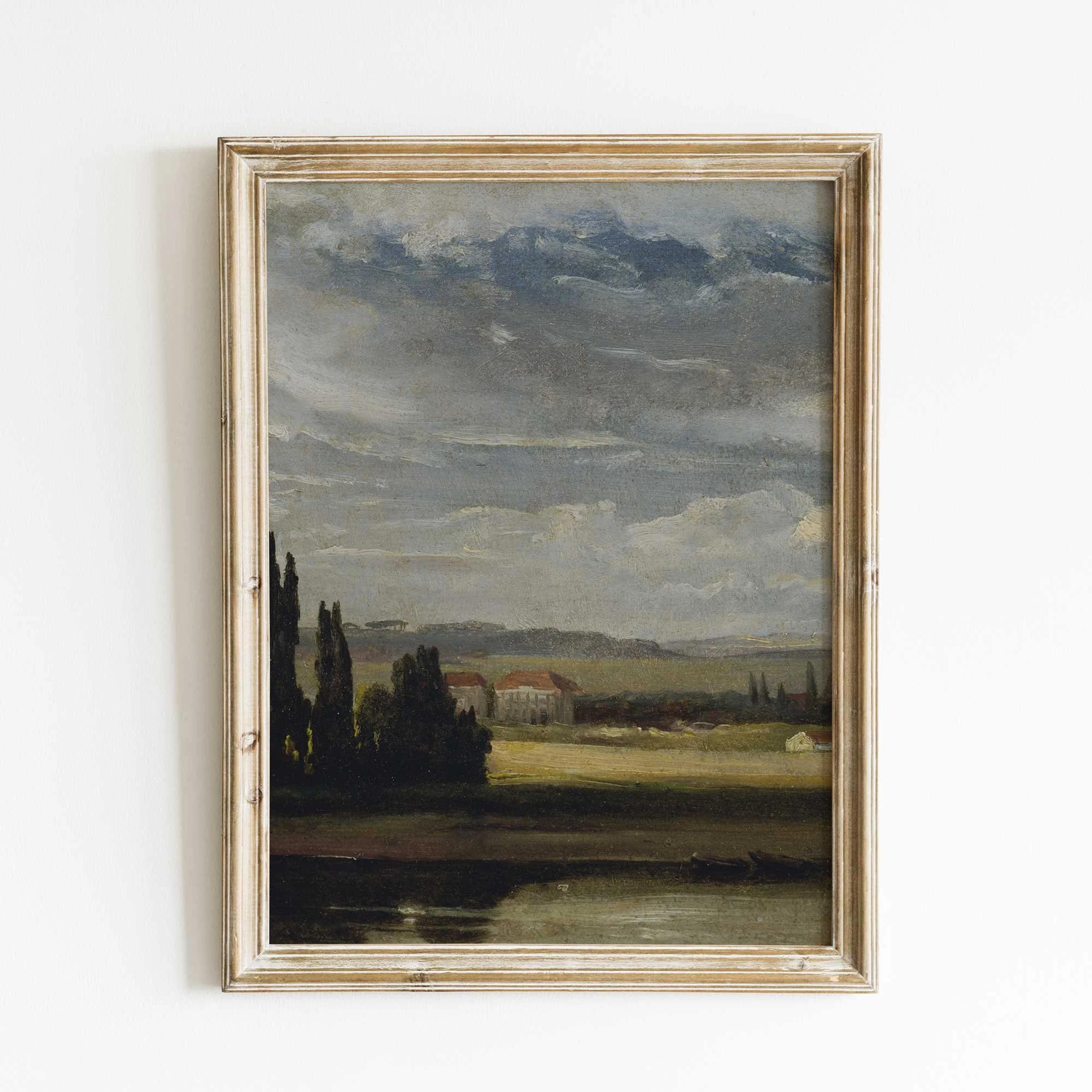 Vintage European Landscape Painting Print of Antique Oil - Etsy UK