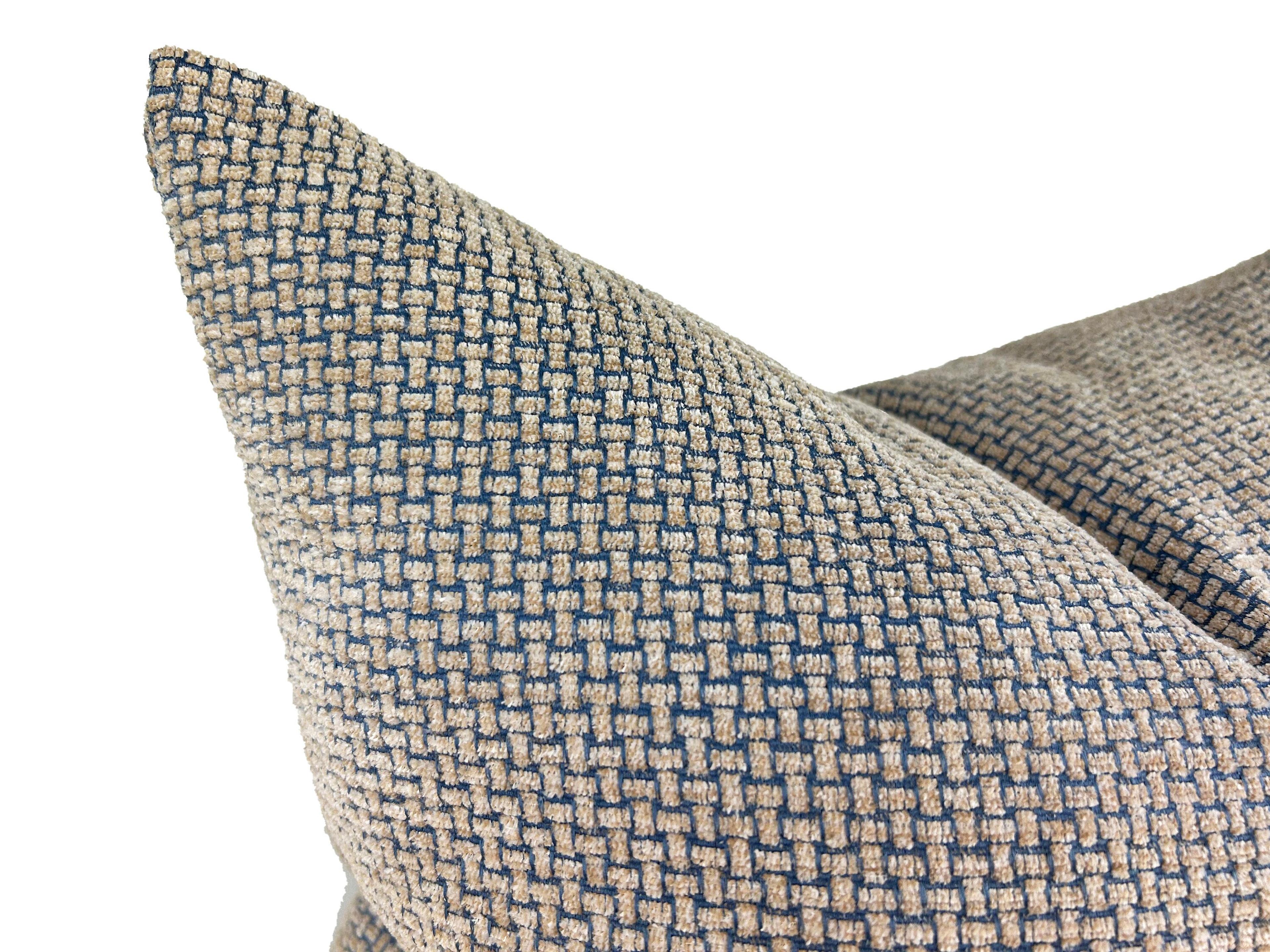 Beige Blue Basketweave Pillow Cover, Neutral Euro Sham 22x22, Beige Woven Pillow 24x24, Textured Basket Weave Cushion, Boho Pillow/all Sizes - Etsy