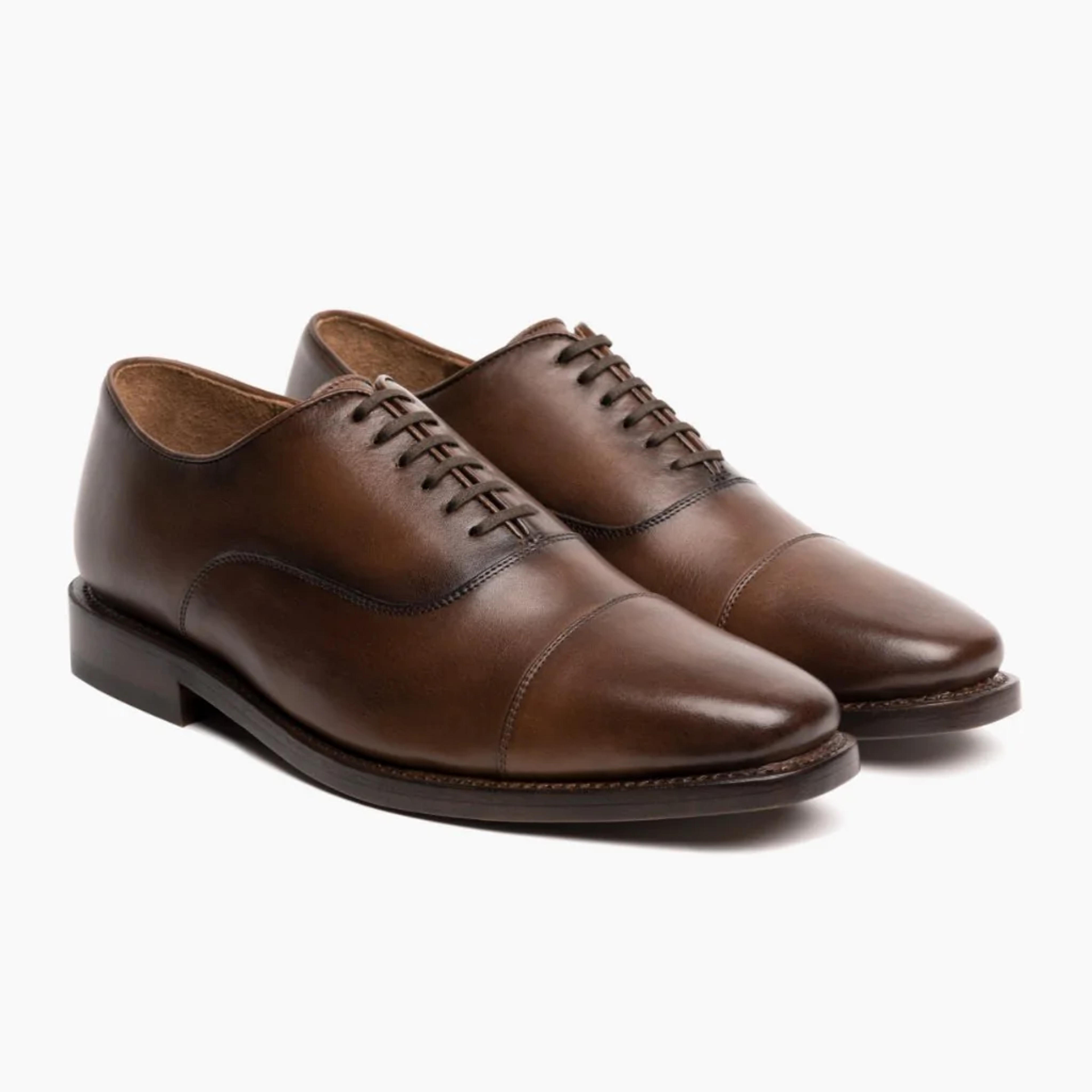 Men's Executive Cap Toe In Hickory Brown Leather - Thursday Boots