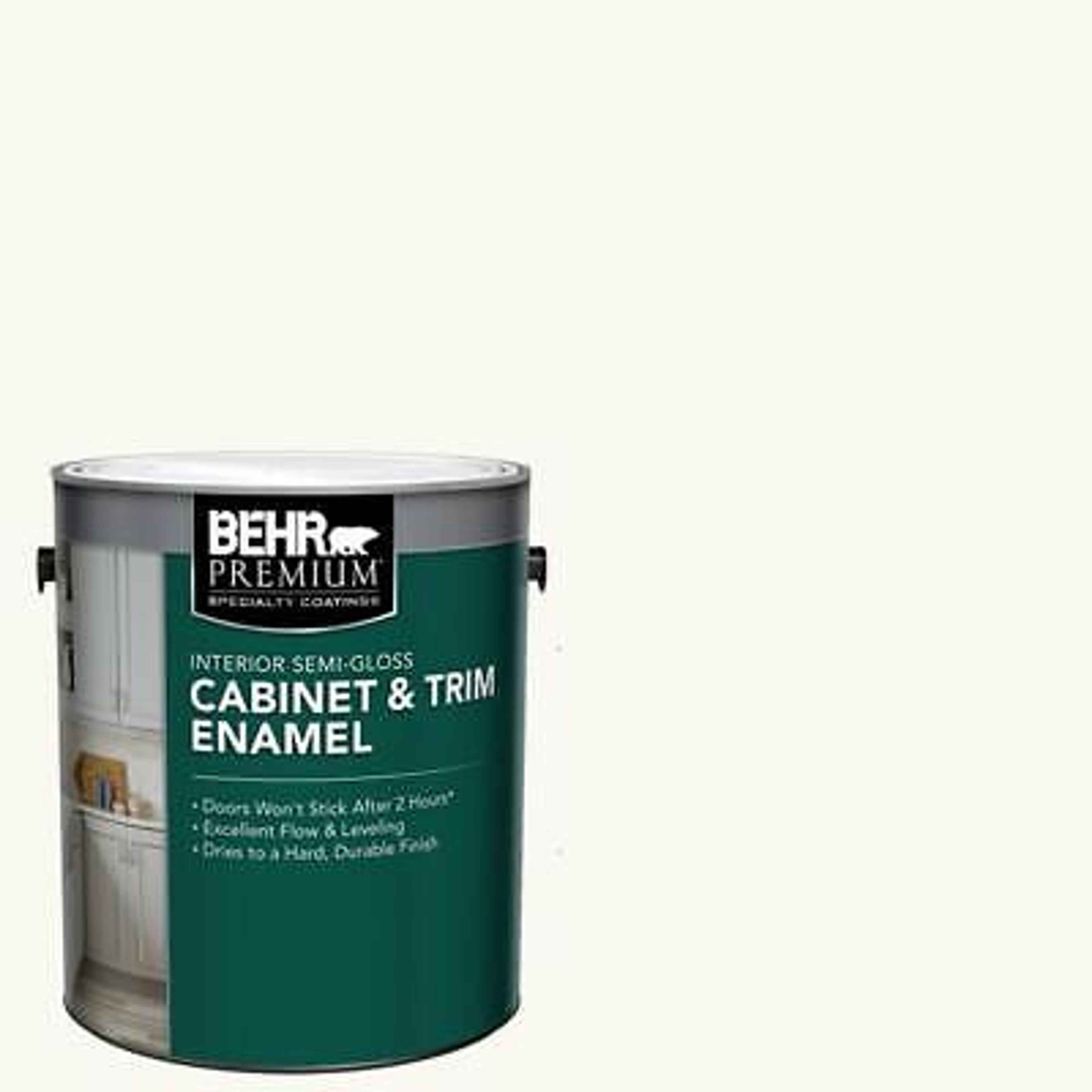 BEHR PREMIUM Paint 1 Gal Fast Drying Washable Semi Gloss Interior Acrylic White | eBay