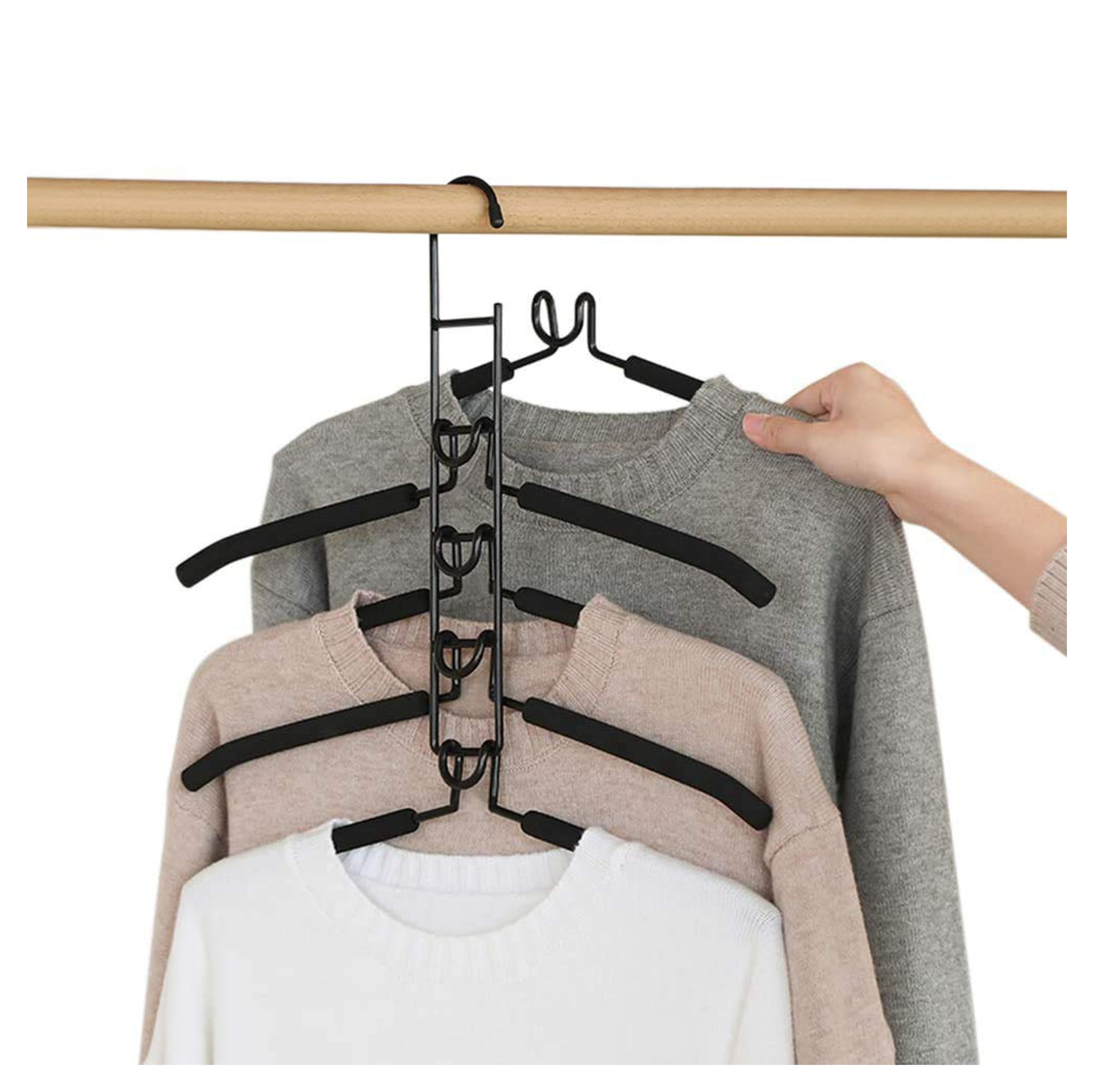 Amazon.com: Hangers Space Saving, 5 in 1 Non-Slip Metal Magic Clothes Hanger Wide Shoulder Multifunctional Adult Clothes Rack for Household Space Saver, Coat Suit Jacket Sweater Skirt Shirt Pants (5 in 1) : Home & Kitchen