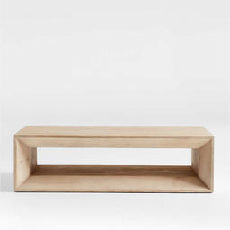 Vernon Rectangular Natural 56" Coffee Table with Shelf