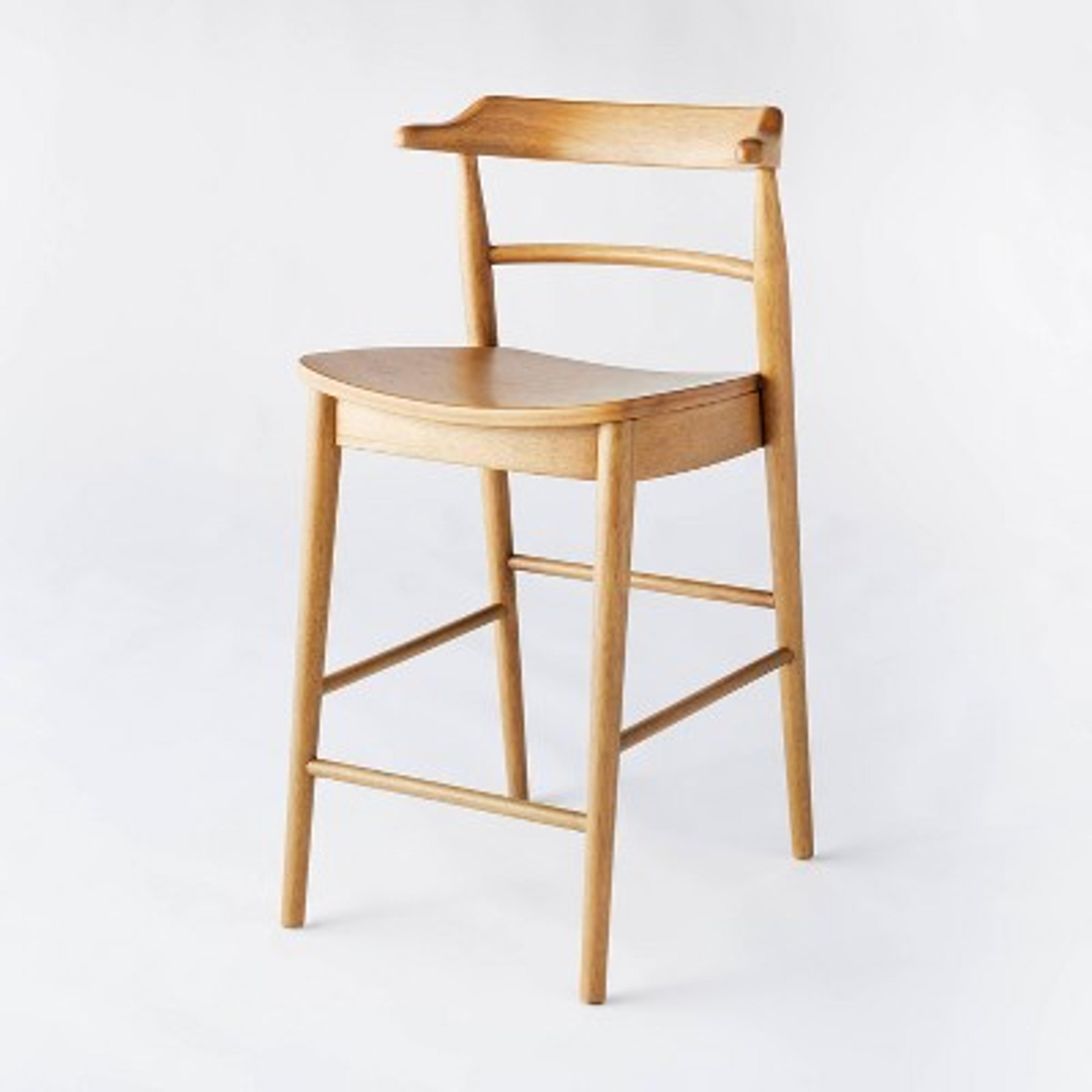 Kaysville Curved Back Wood Counter Height Barstool - Threshold™ designed with Studio McGee