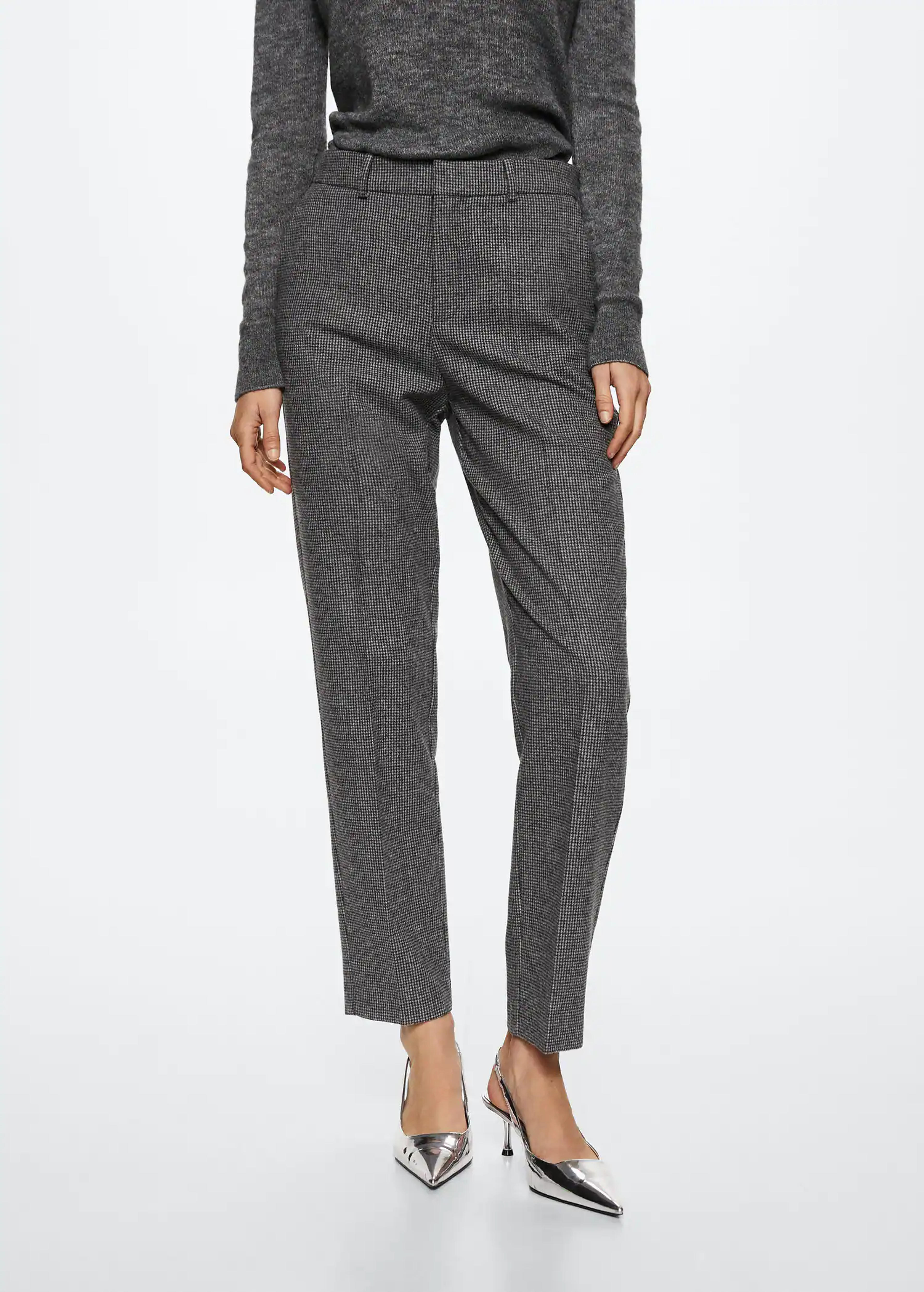 Skinny wool suit pants