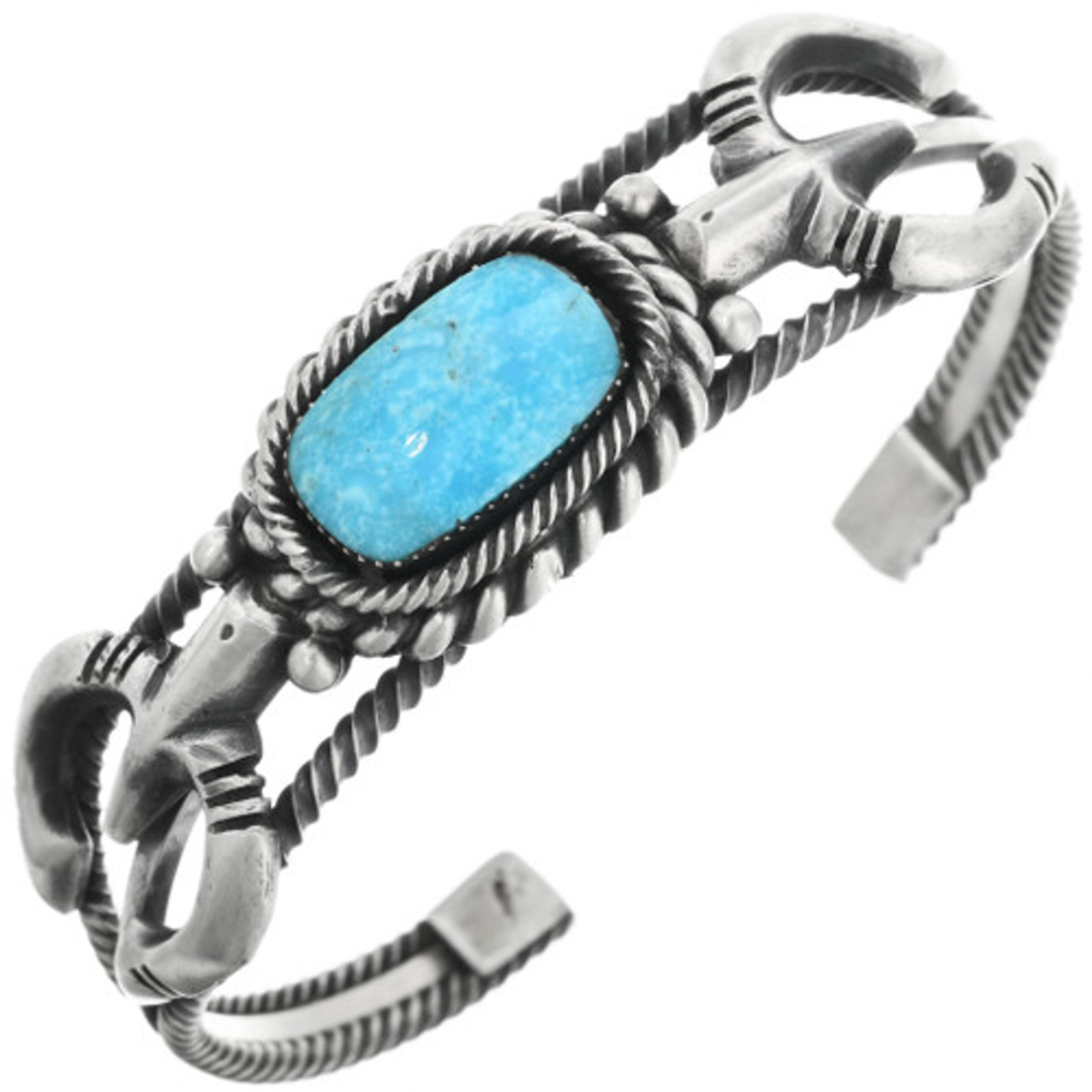 Navajo Turquoise Ladies Silver Cuff 32120