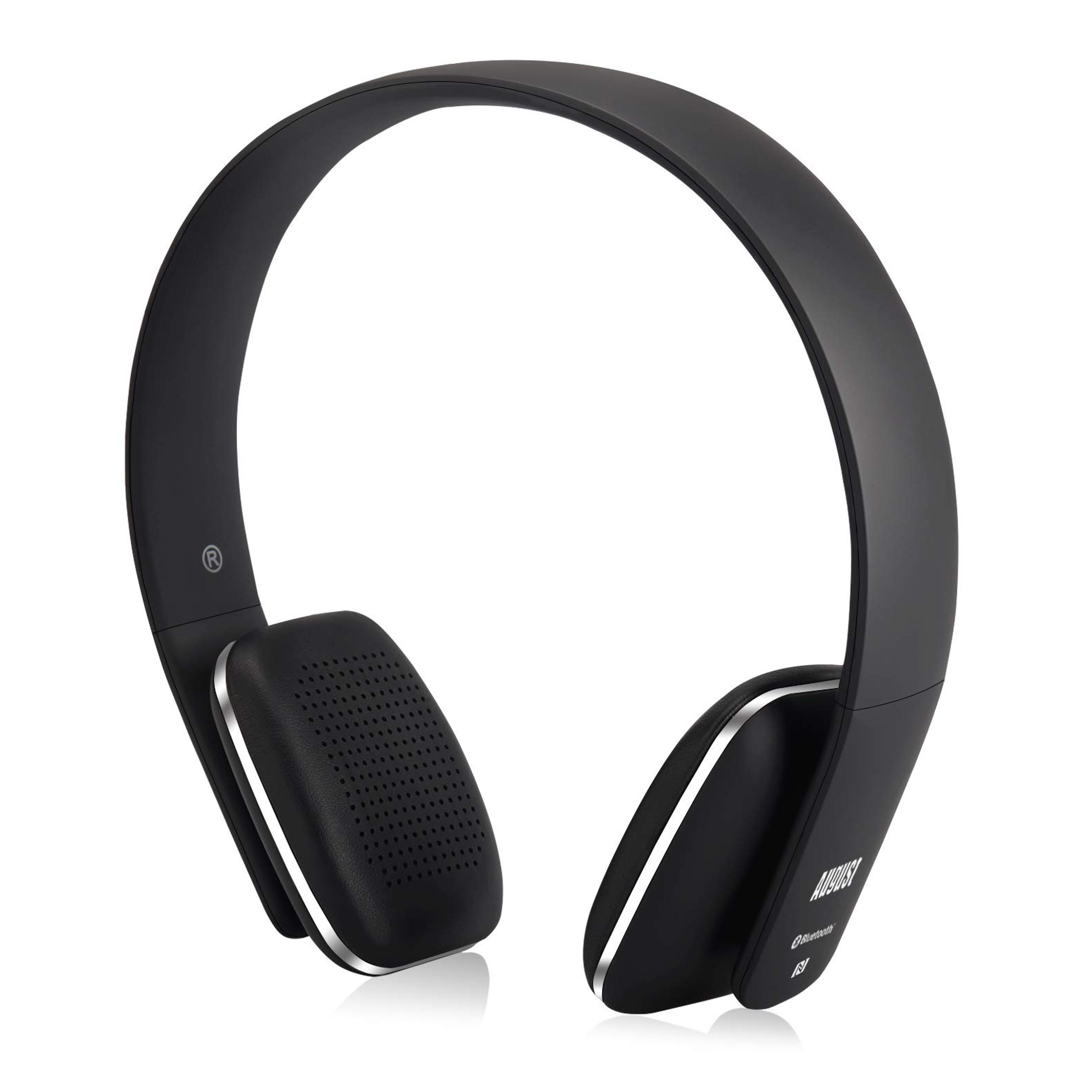 August EP636 Bluetooth Wireless Stereo NFC Headphones, Black