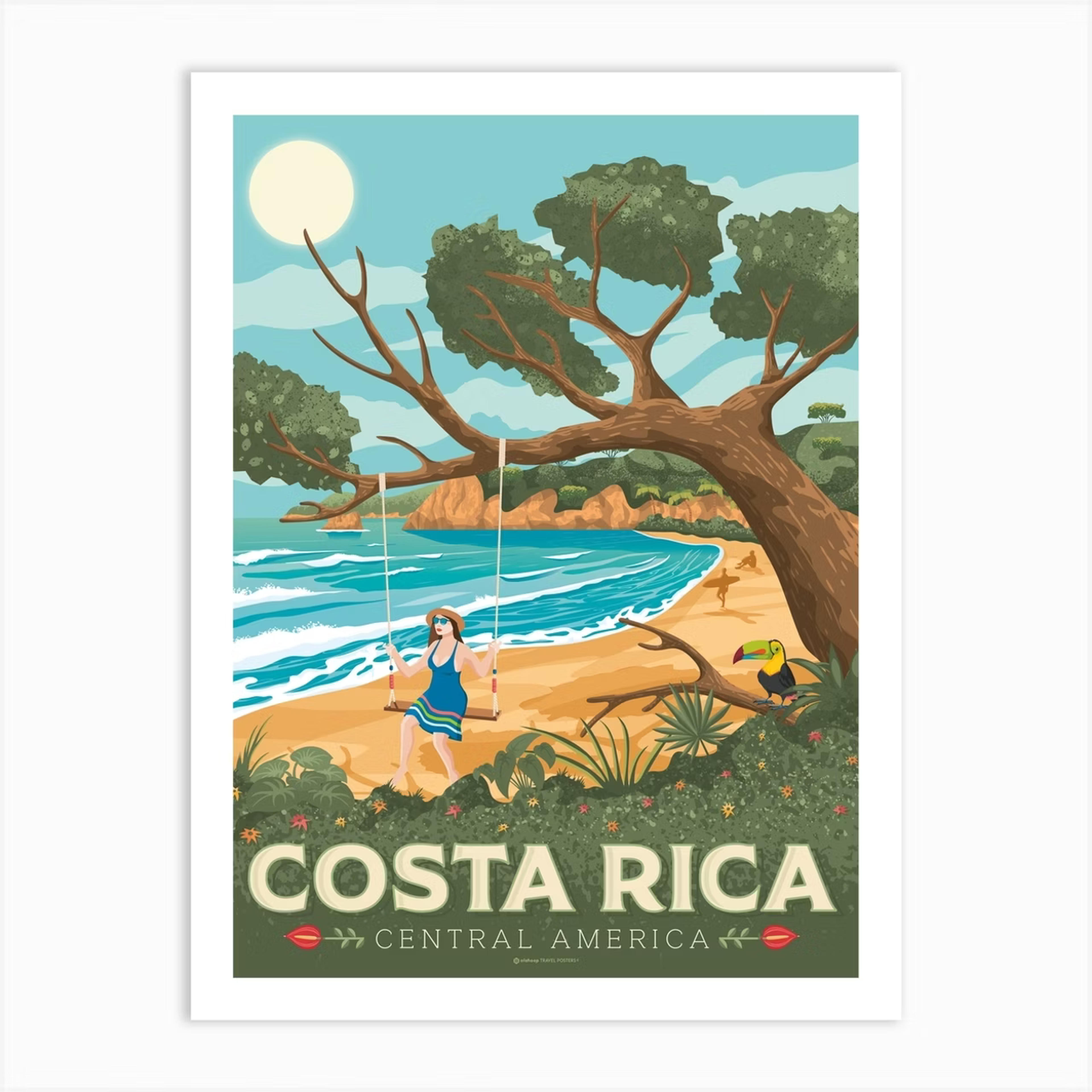 Costa Rica Art Print by Olahoop Travel Posters - Fy