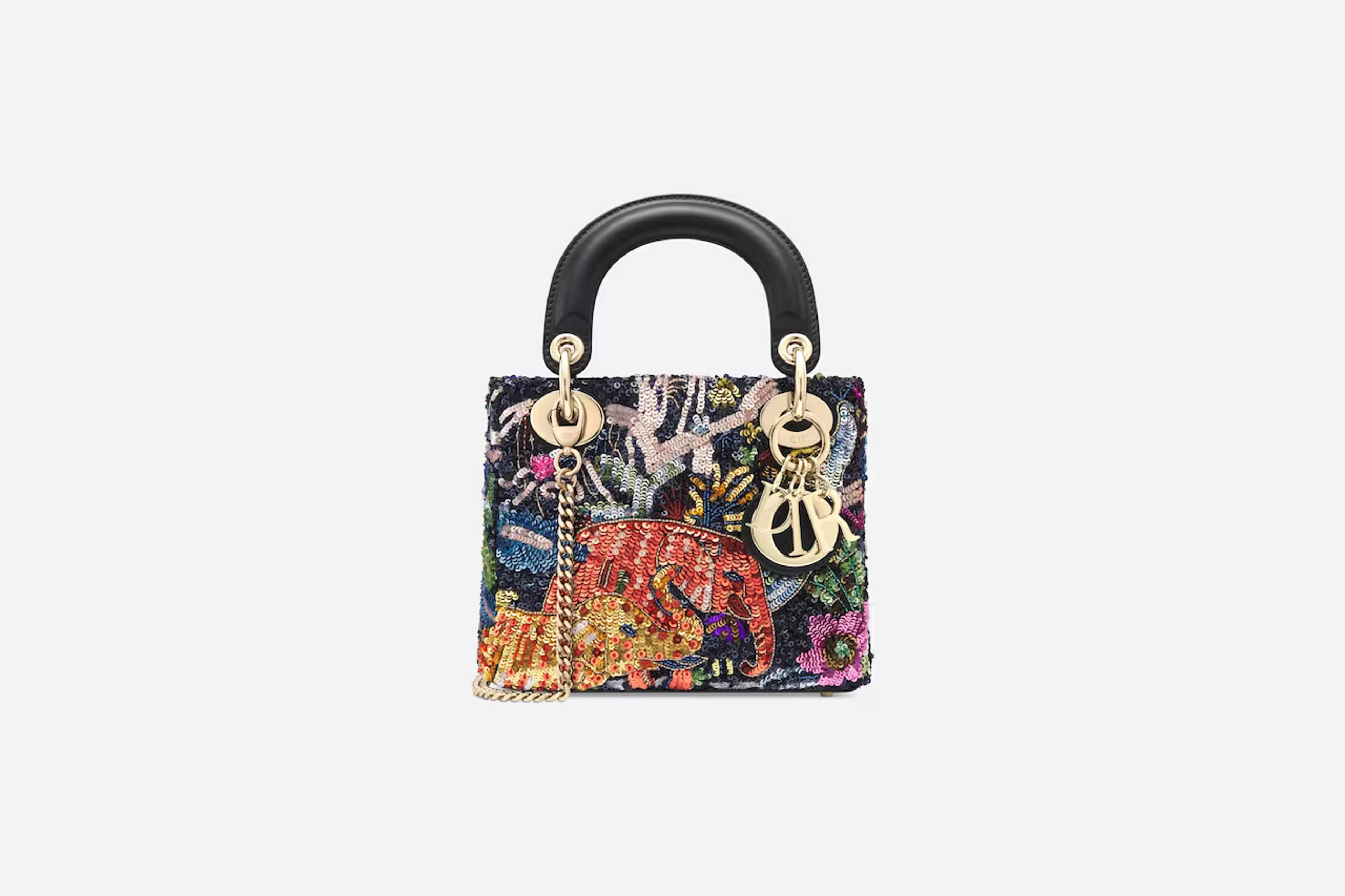 Mini Lady Dior Bag Multicolor Sequin-Embroidered Calfskin with Toile de Jouy Voyage Motif | DIOR US