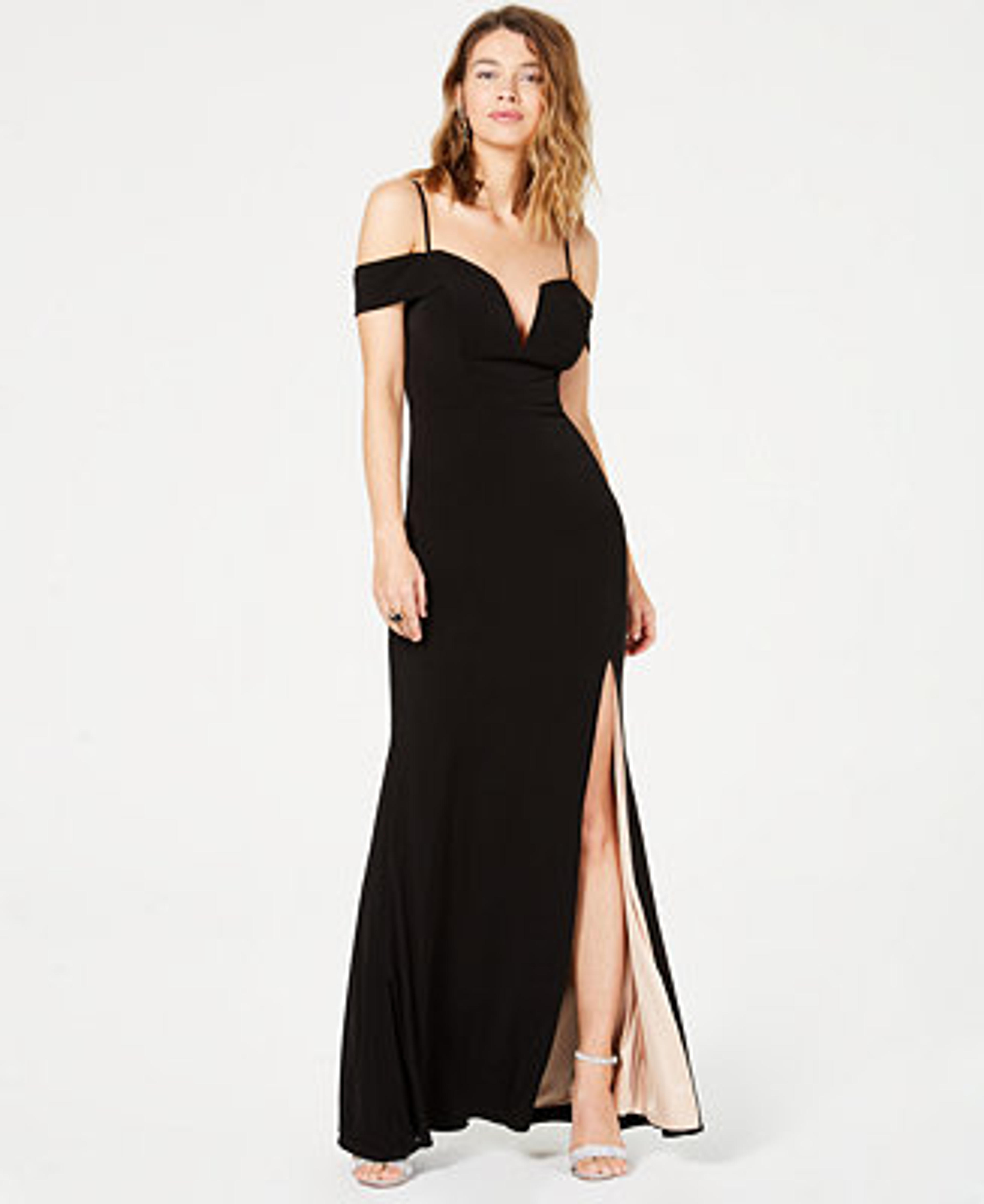 City Studios Juniors' Off-The-Shoulder Gown & Reviews - Dresses - Juniors - Macy's