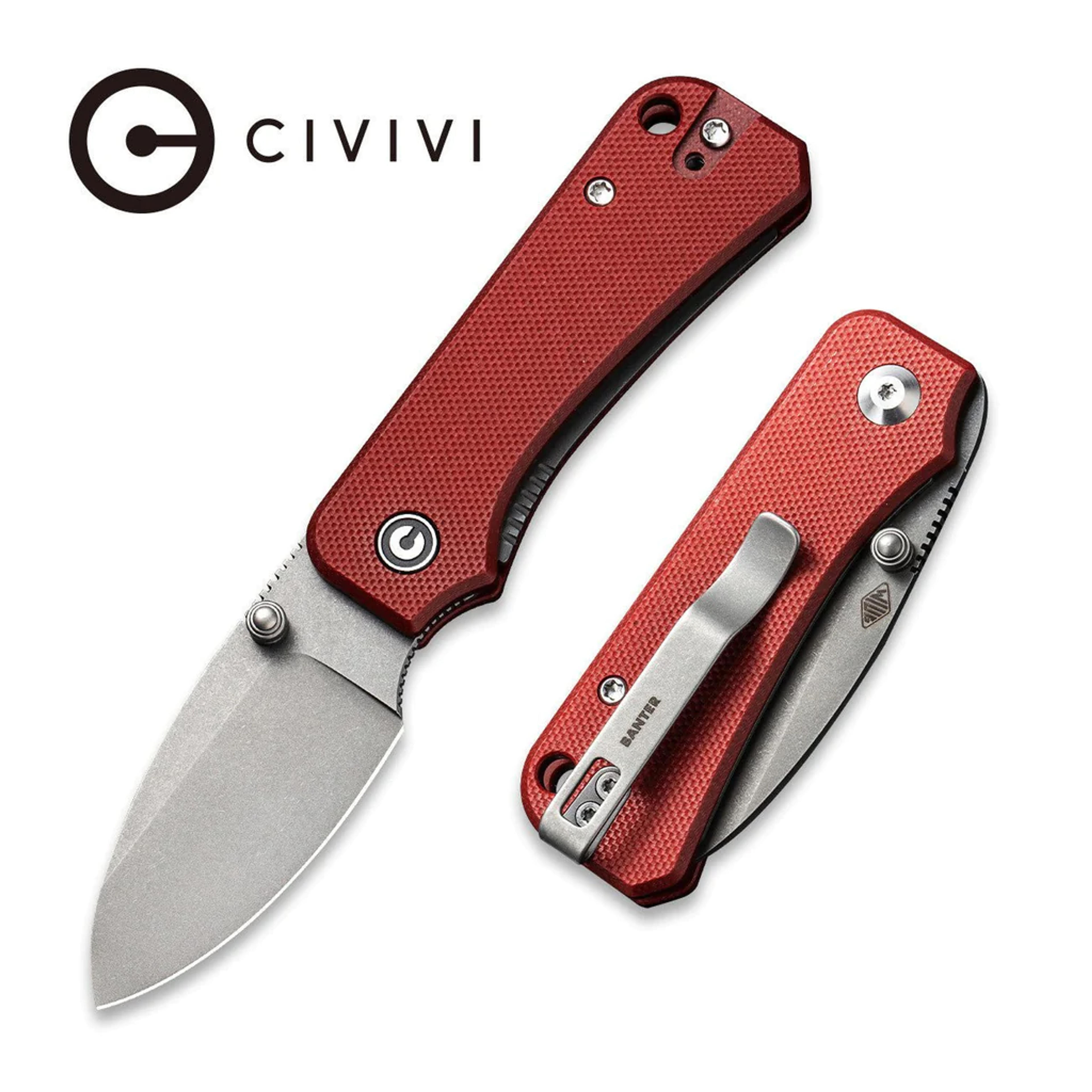 CIVIVI Baby Banter Thumb Stud Knife G10 Handle (2.34" Nitro-V Blade) C19068S-6