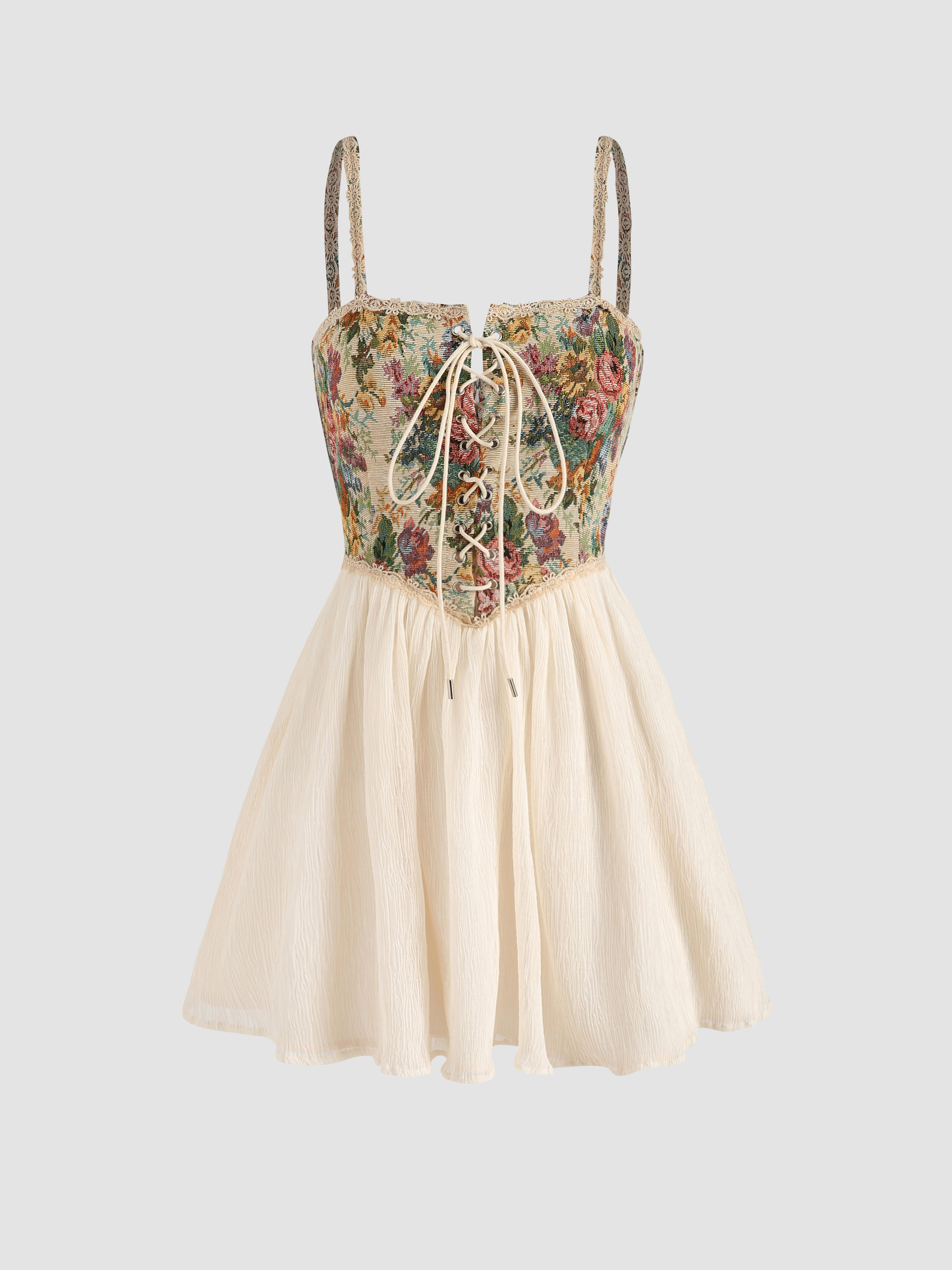 Secret Garden Corset Mini Dress - Cider