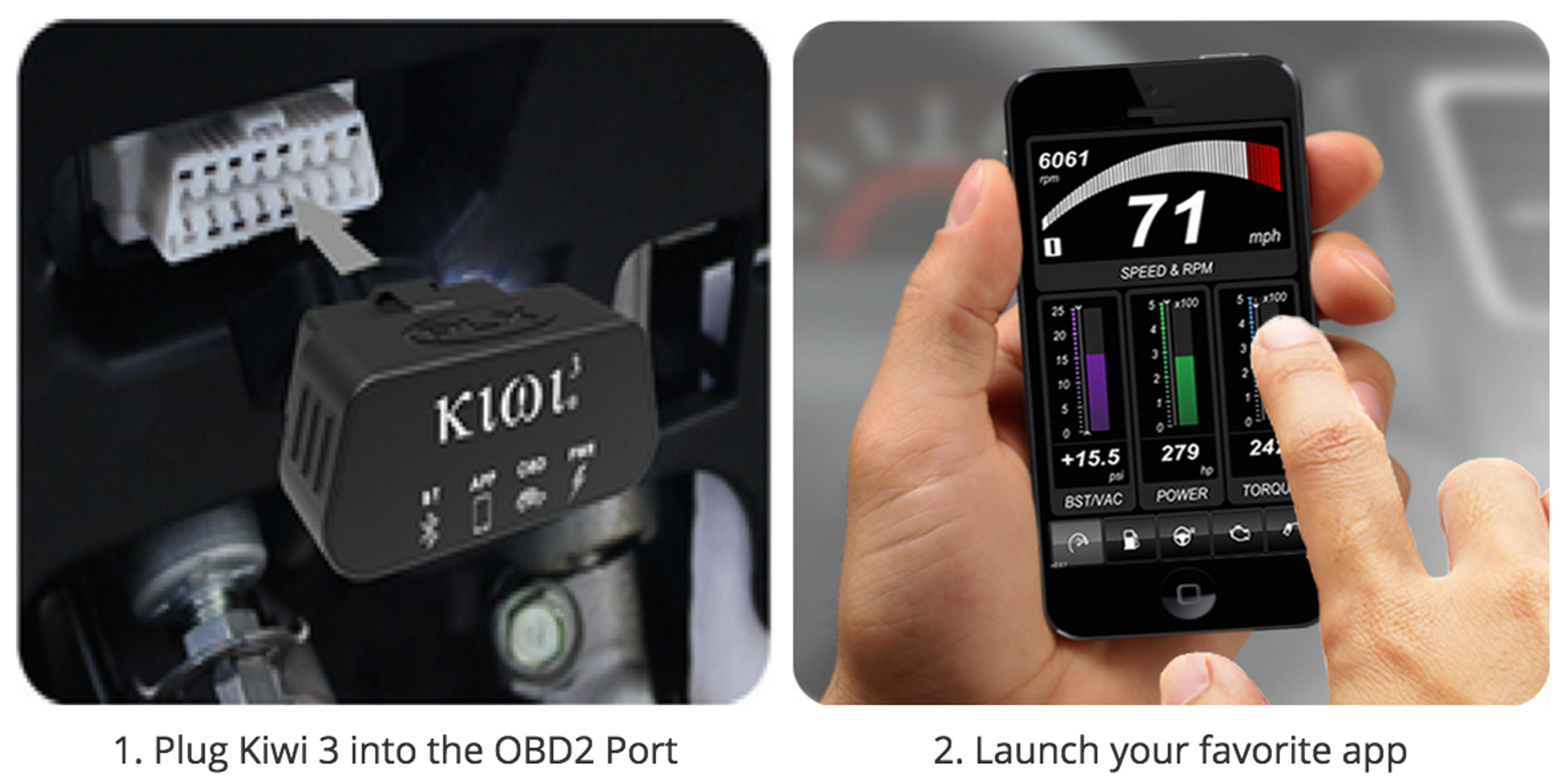 Kiwi 3 OBD2 OBDII Wireless Bluetooth Diagnostic Scanner | Apple and Android
