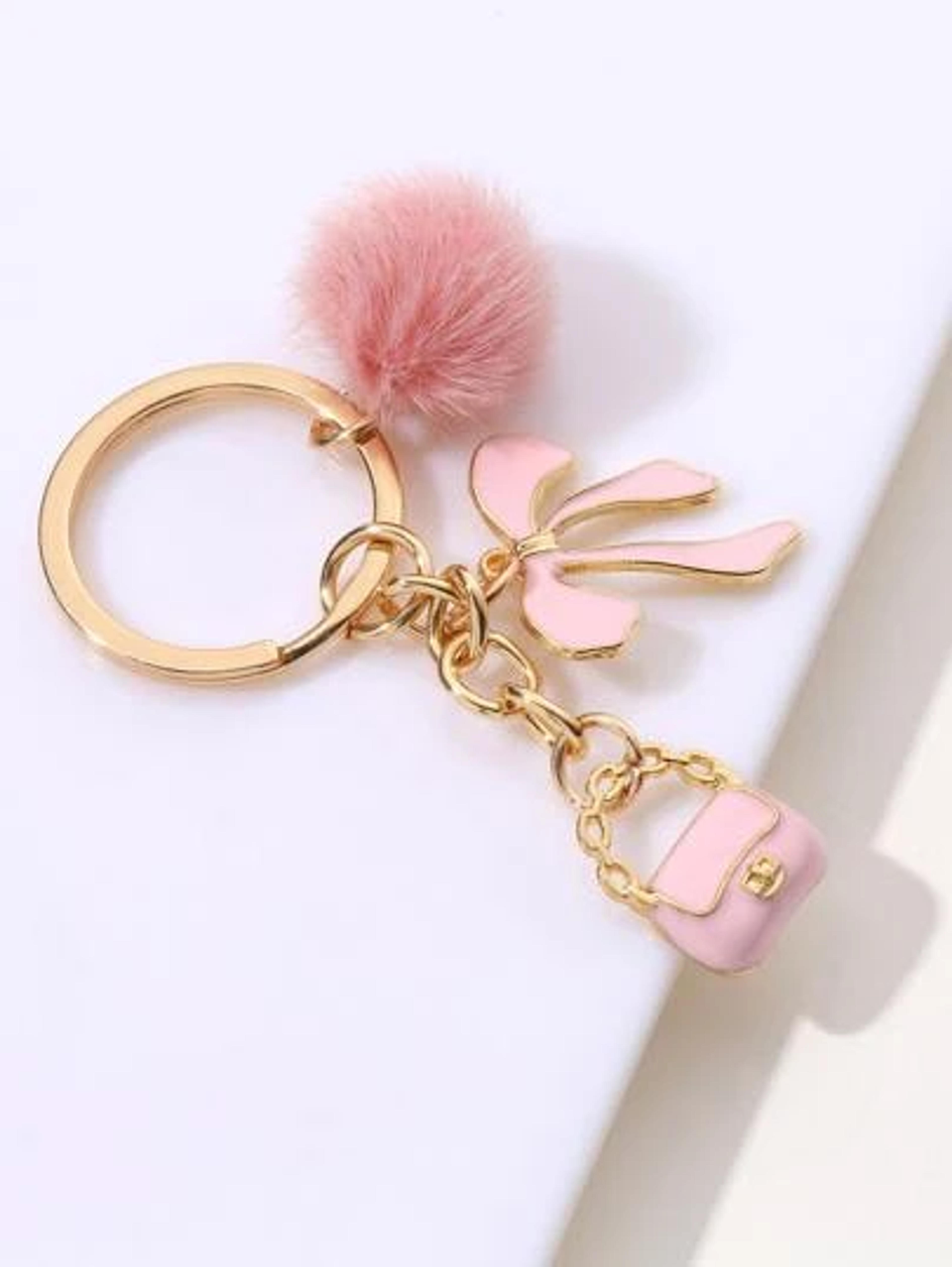 Pom Pom & Bag Charm Keychain | SHEIN USA