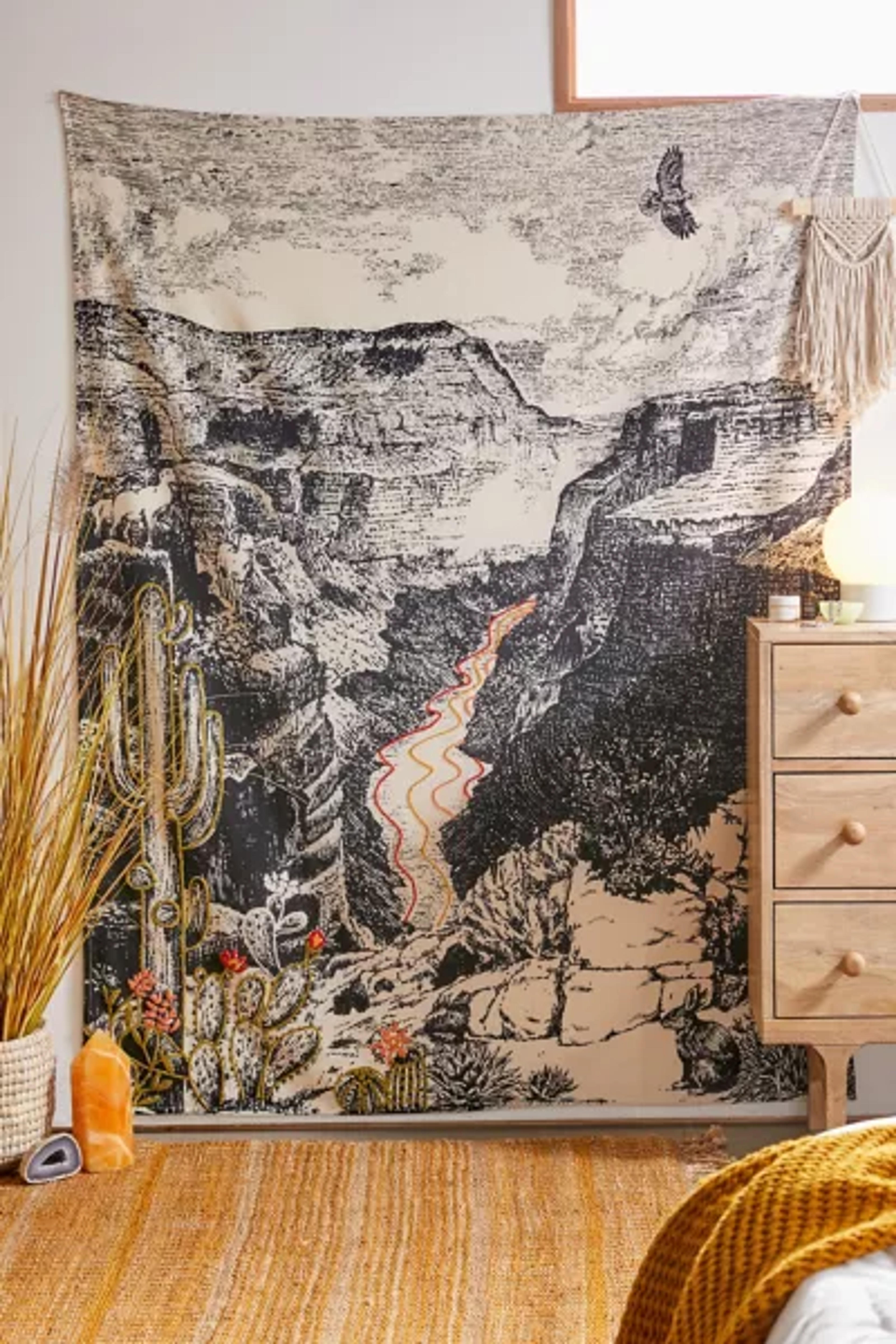 Embroidered Landscape Tapestry