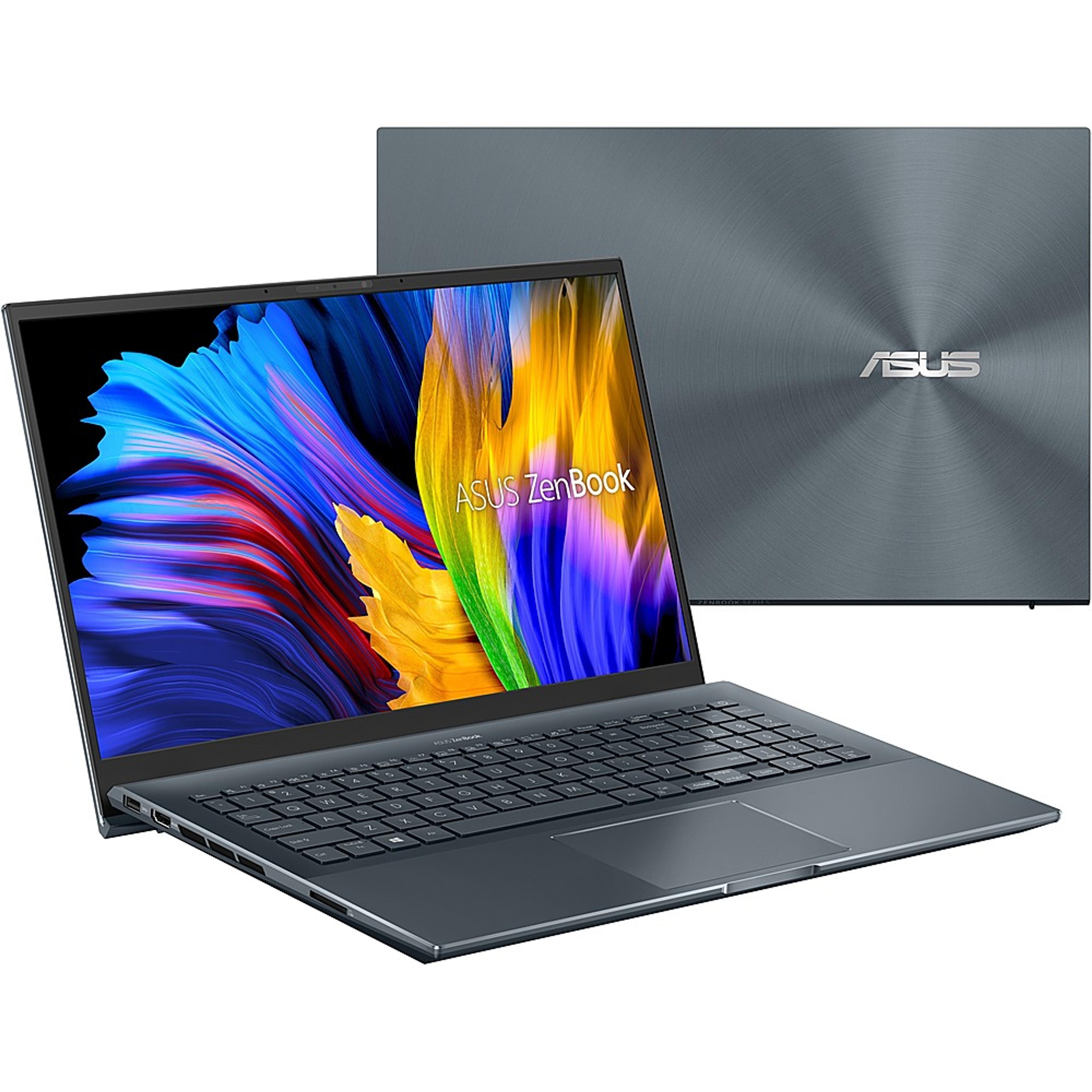 ASUS ZenBook Pro 15.6" Touch-Screen Laptop AMD Ryzen 9 16 GB Memory NVIDIA GeForce RTX 3050 Ti Pine Gray UM535QE-XH91T - Best Buy