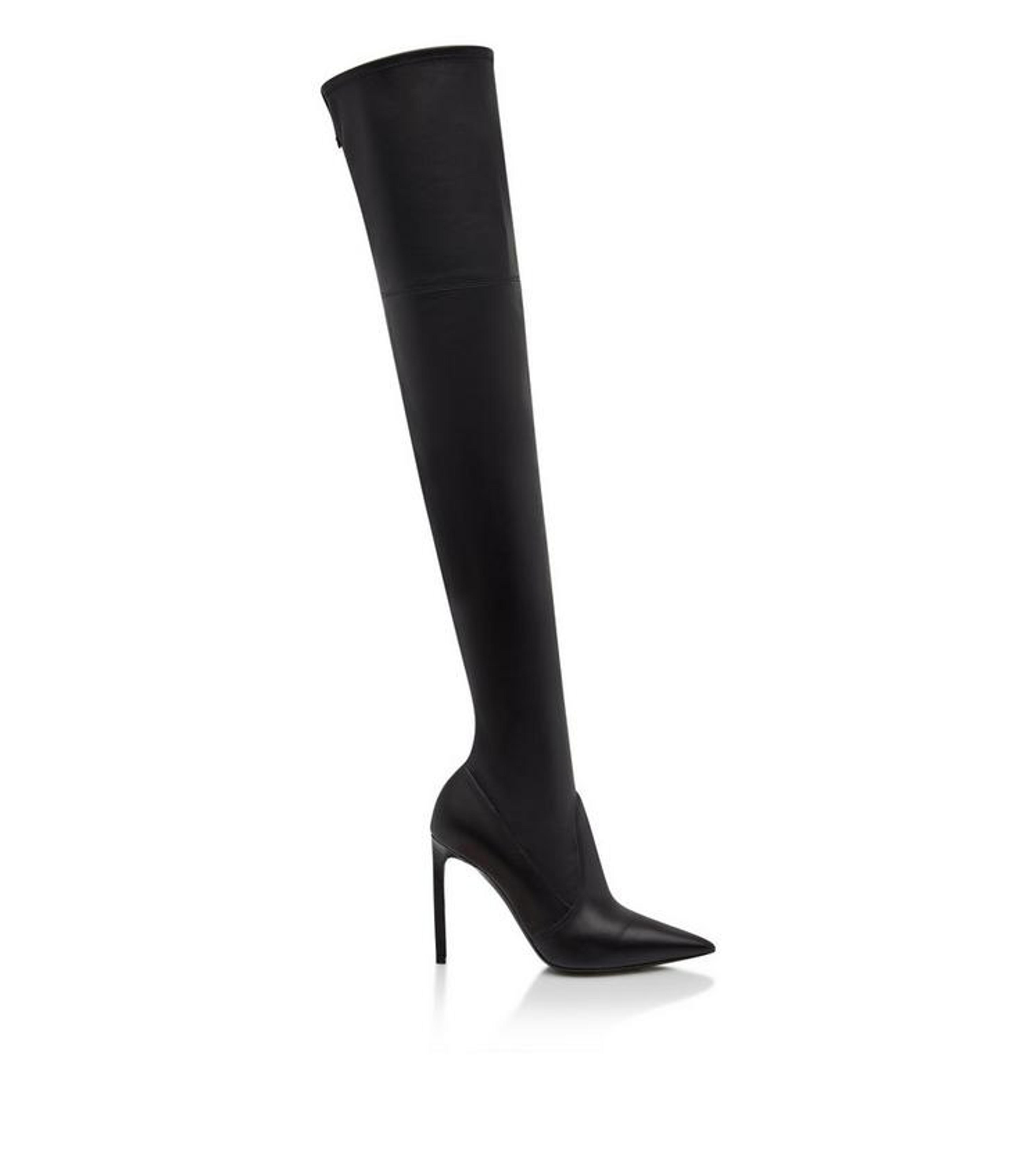 Tom Ford STRETCH NAPPA LEATHER T SCREW OVER THE KNEE BOOT | TomFord.com