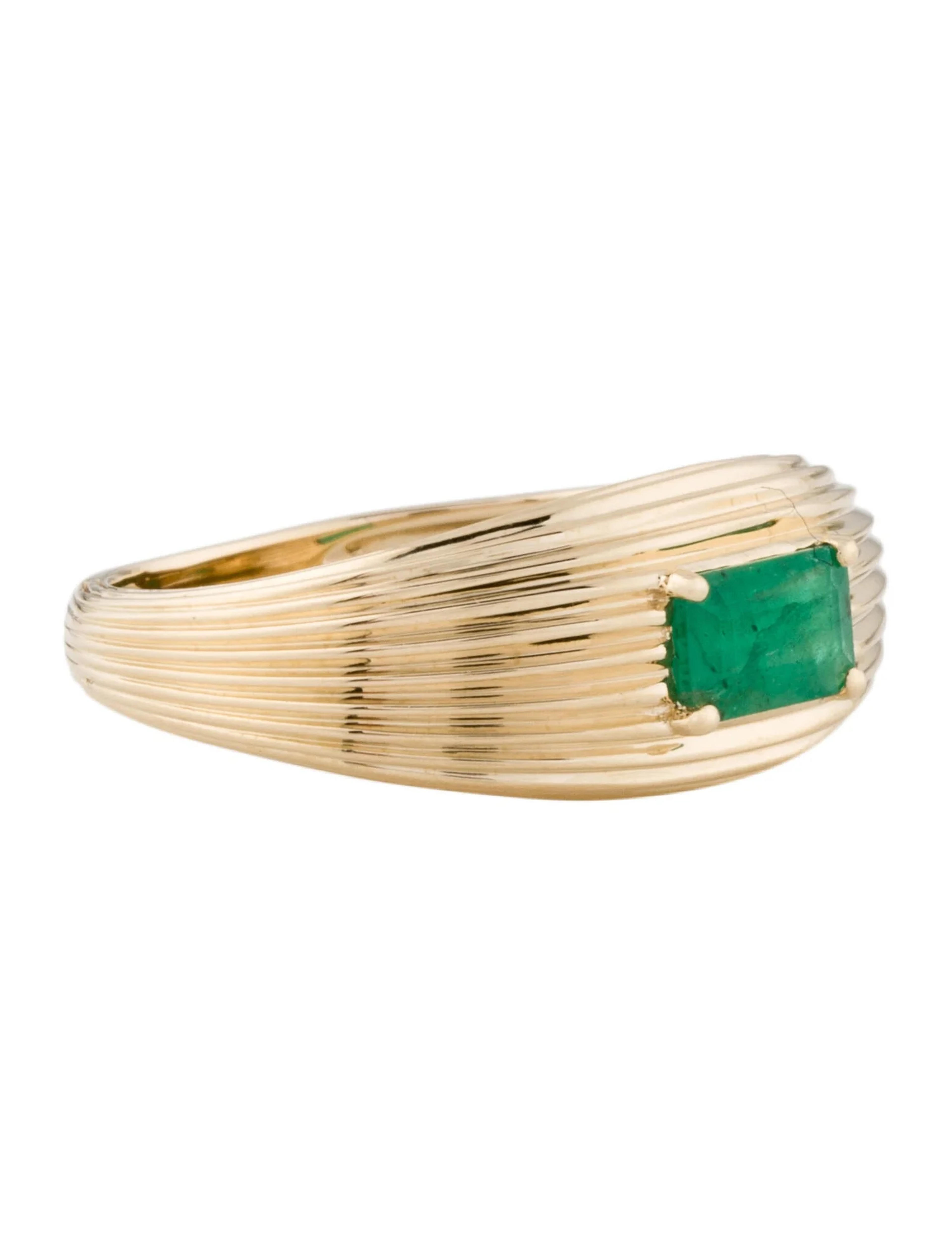 Ring 14K Emerald Fluted Band - Band, Rings - CBTRR25389 | The RealReal