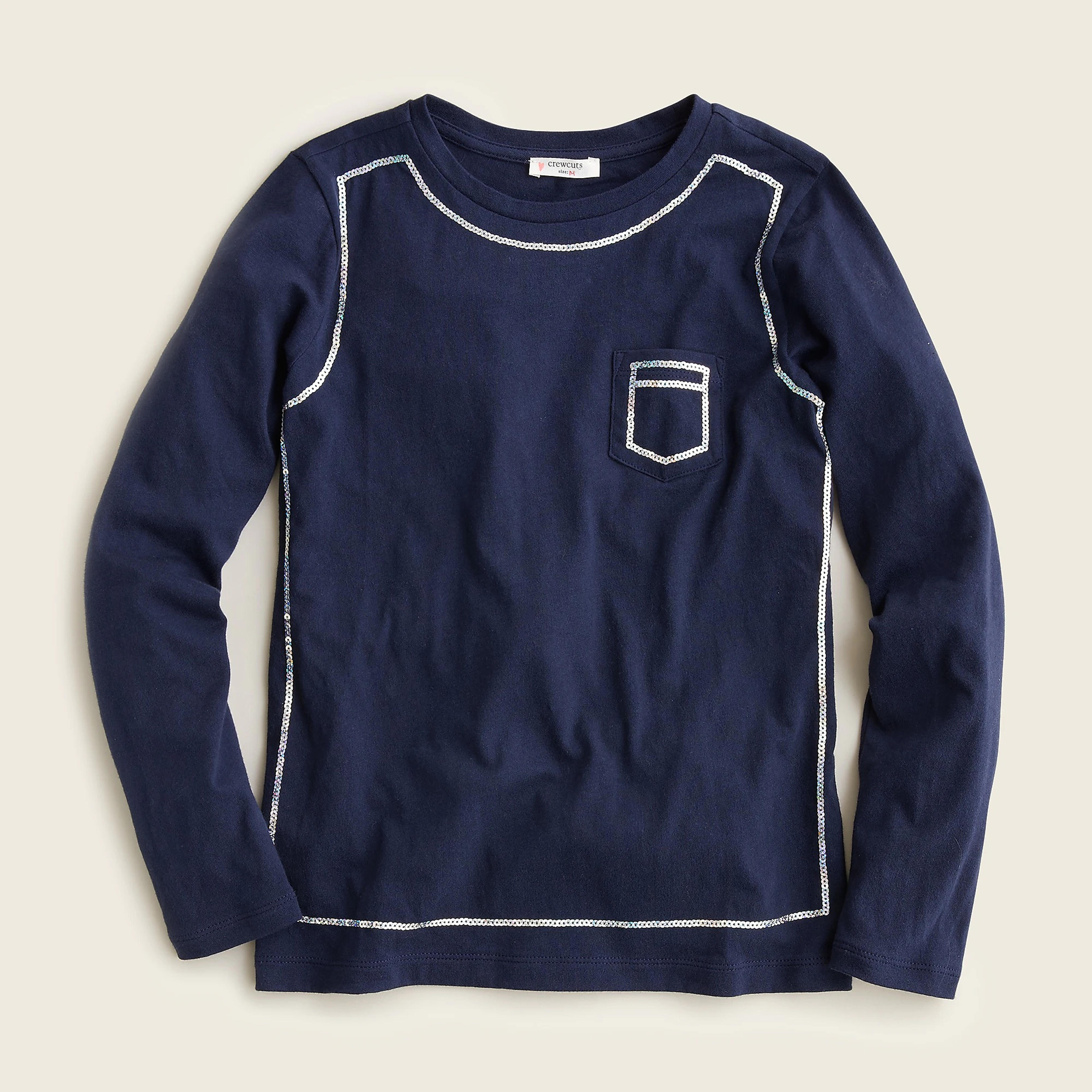 J.Crew: Girls' Long-sleeve Outline T-shirt For Girls