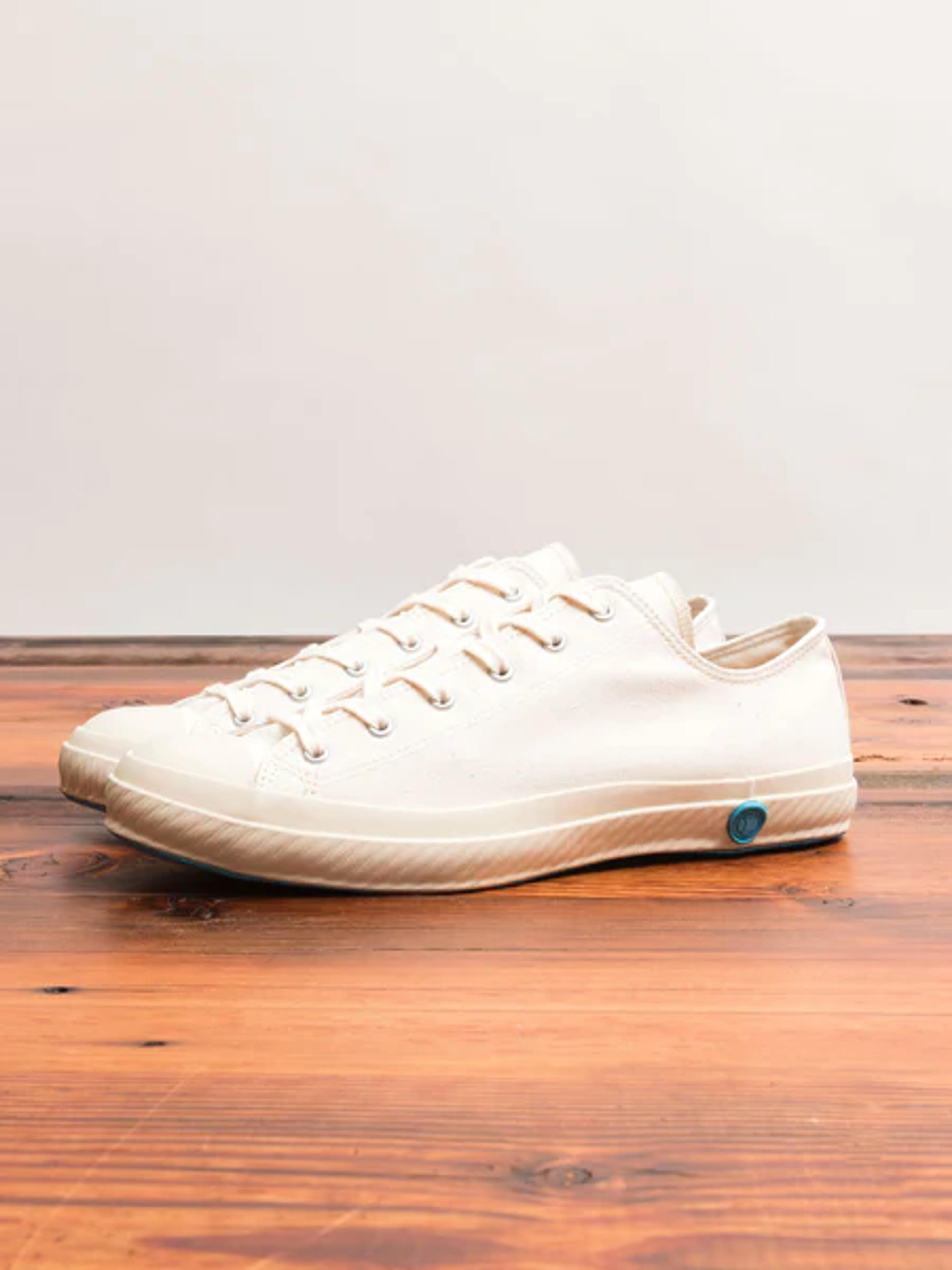 01JP Low Top Sneaker in White – Blue Owl Workshop