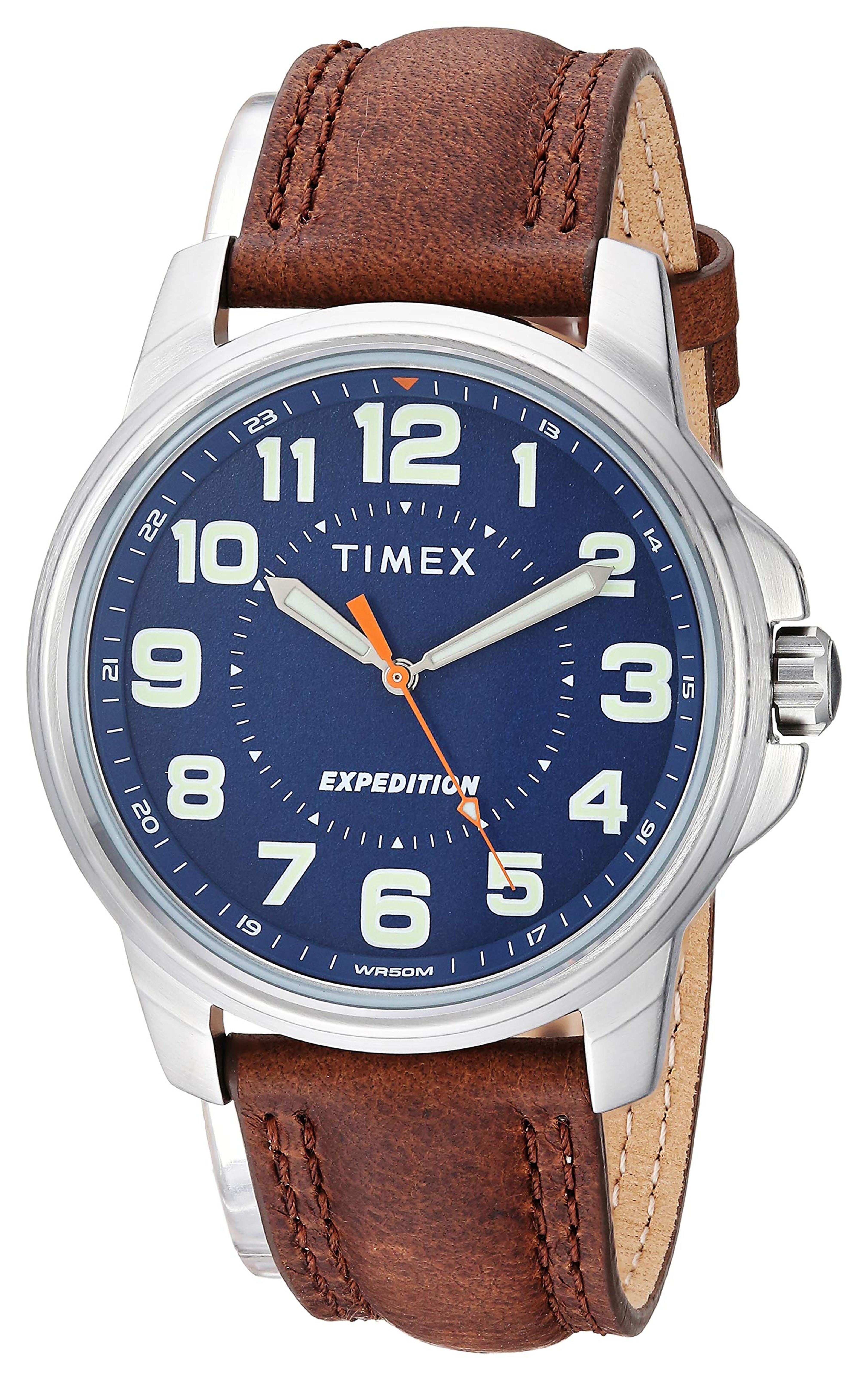 Timex Men's Expedition Metal Field 40mm Watch Brown/Blue