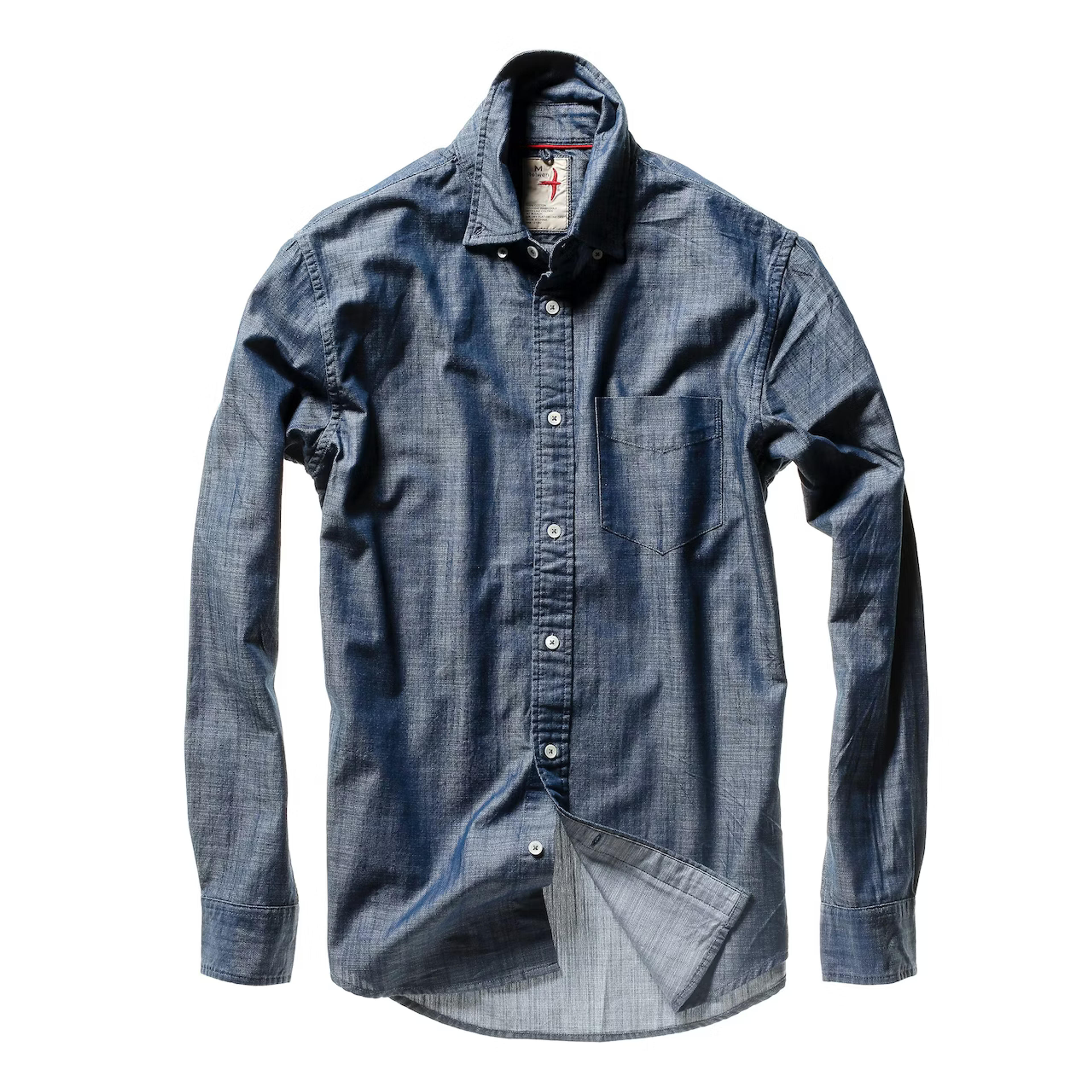 Relwen Highland Blues Long Sleeve Shirt - Dark Indigo | Long Sleeve Shirts | Huckberry