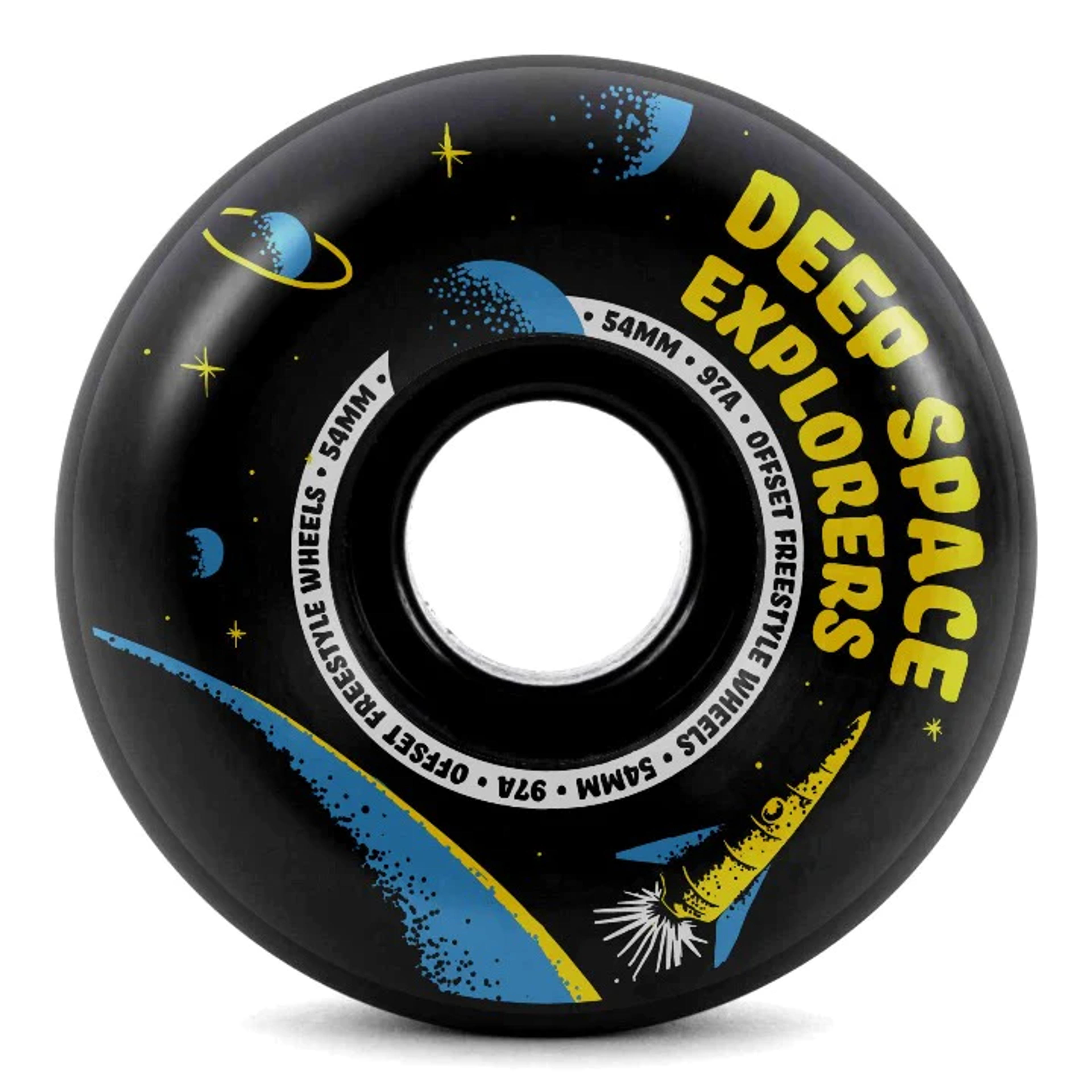 Deep Space Explorer Freestyle Skateboard Wheels - 54mm, 97A | Best Freestyle Wheels – Waltz Skateboarding